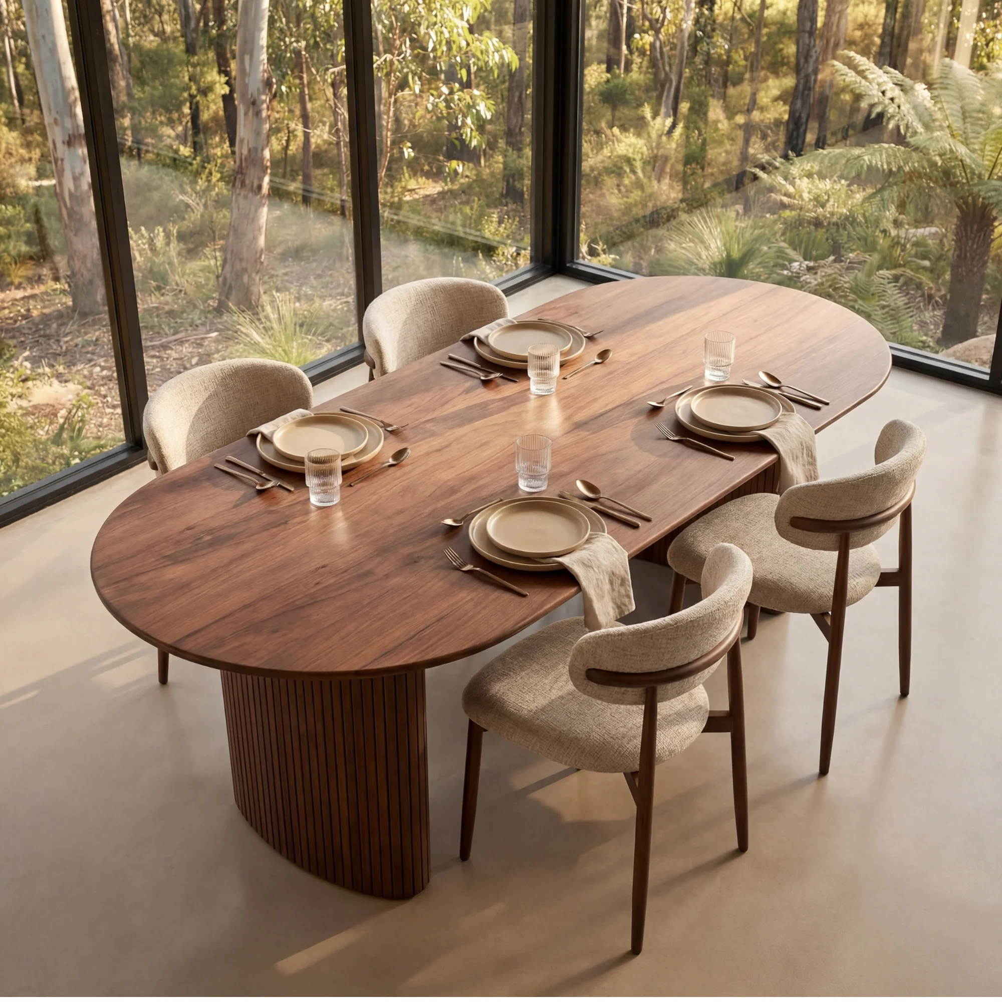 Elbasan 220cm Dining Table Walnut - Image 4