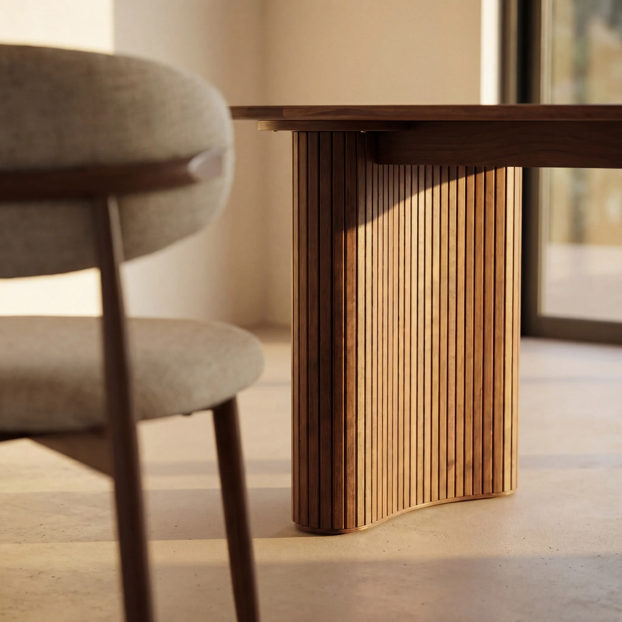 Elbasan 220cm Dining Table Walnut - Image 5