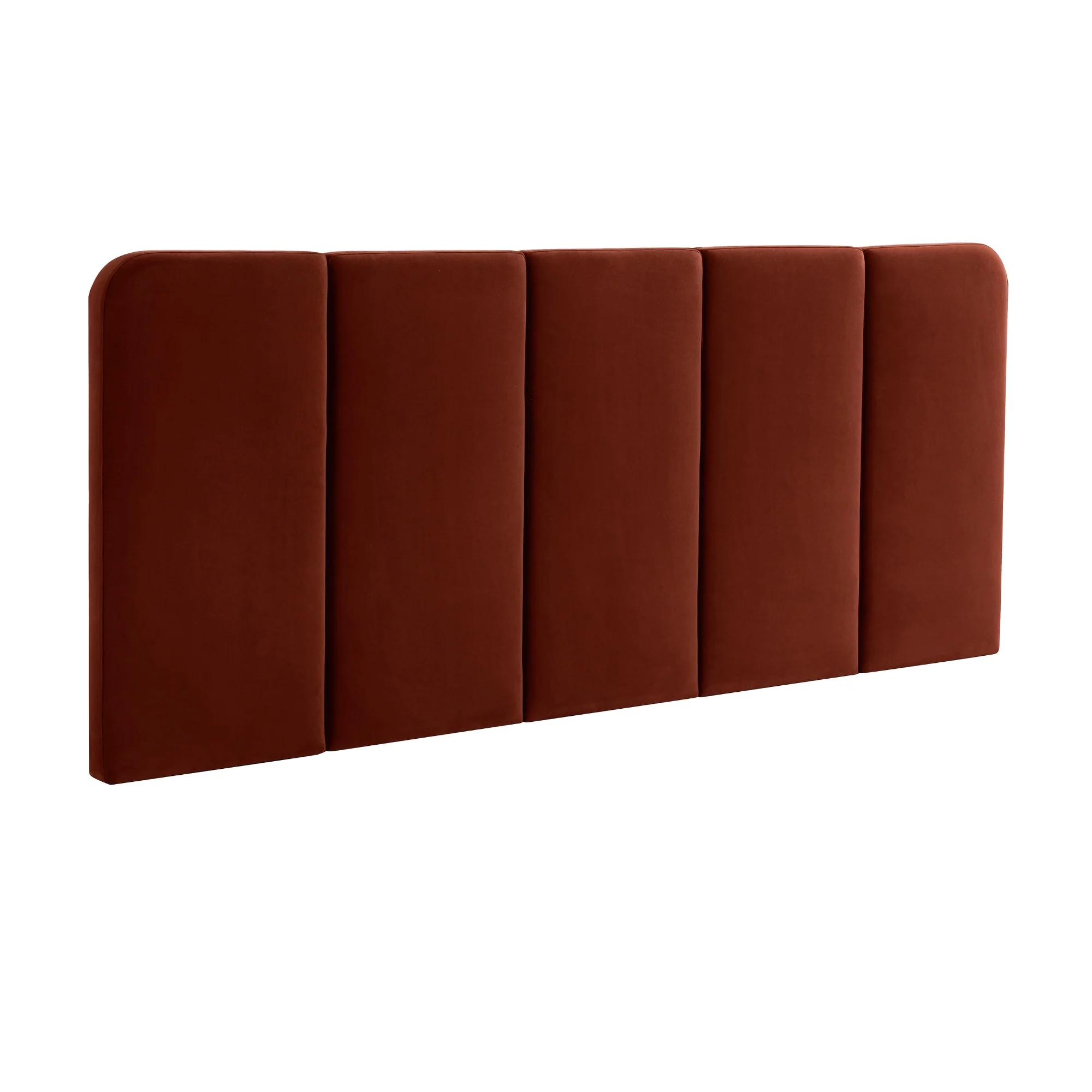 Eldron 280cm Velvet Bedhead Wide Caramel - Image 2