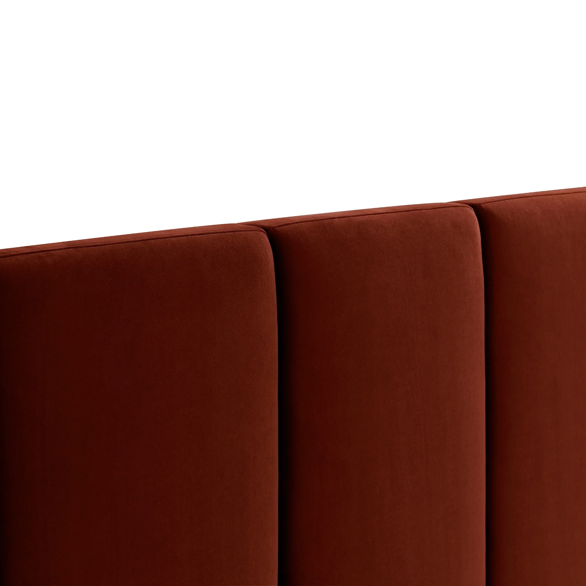 Eldron 280cm Velvet Bedhead Wide Caramel - Image 5