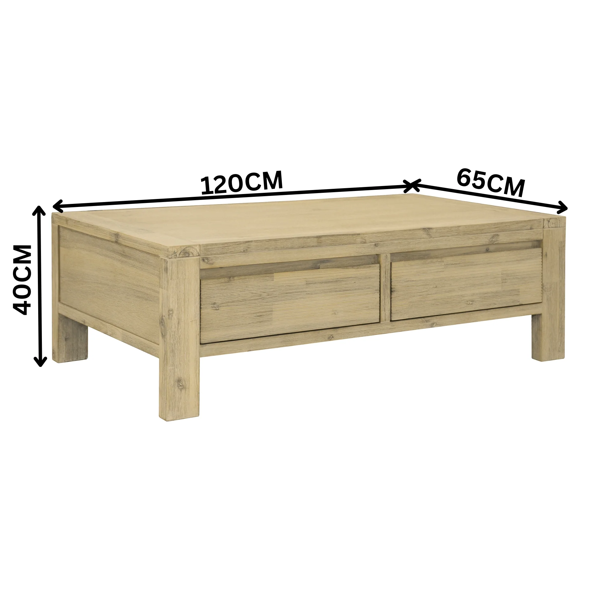 Elemental 120cm Coffee Table Brushed Smoke Grey - Image 2