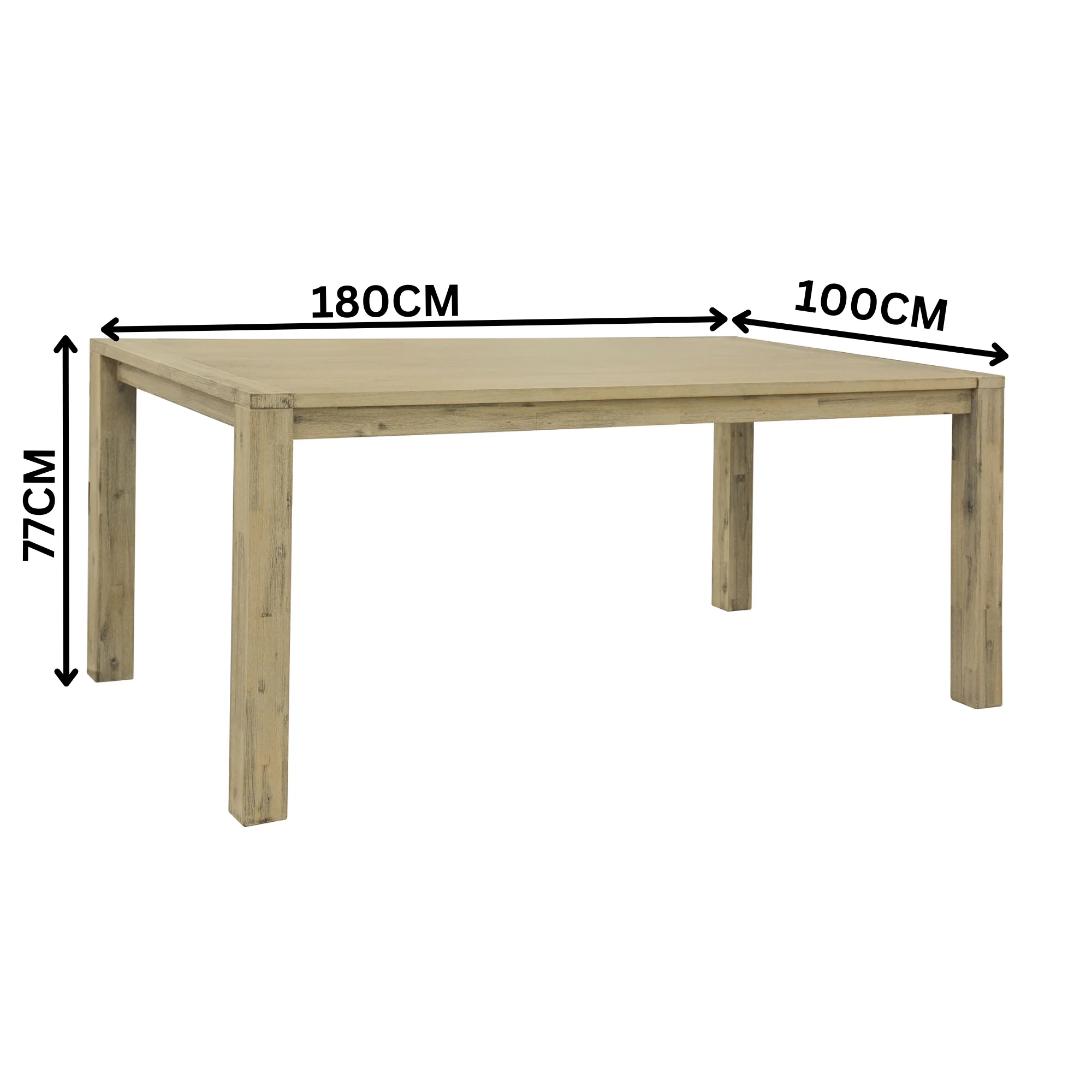 Elemental 180cm Dining Table Brushed Smoke Grey - Image 2