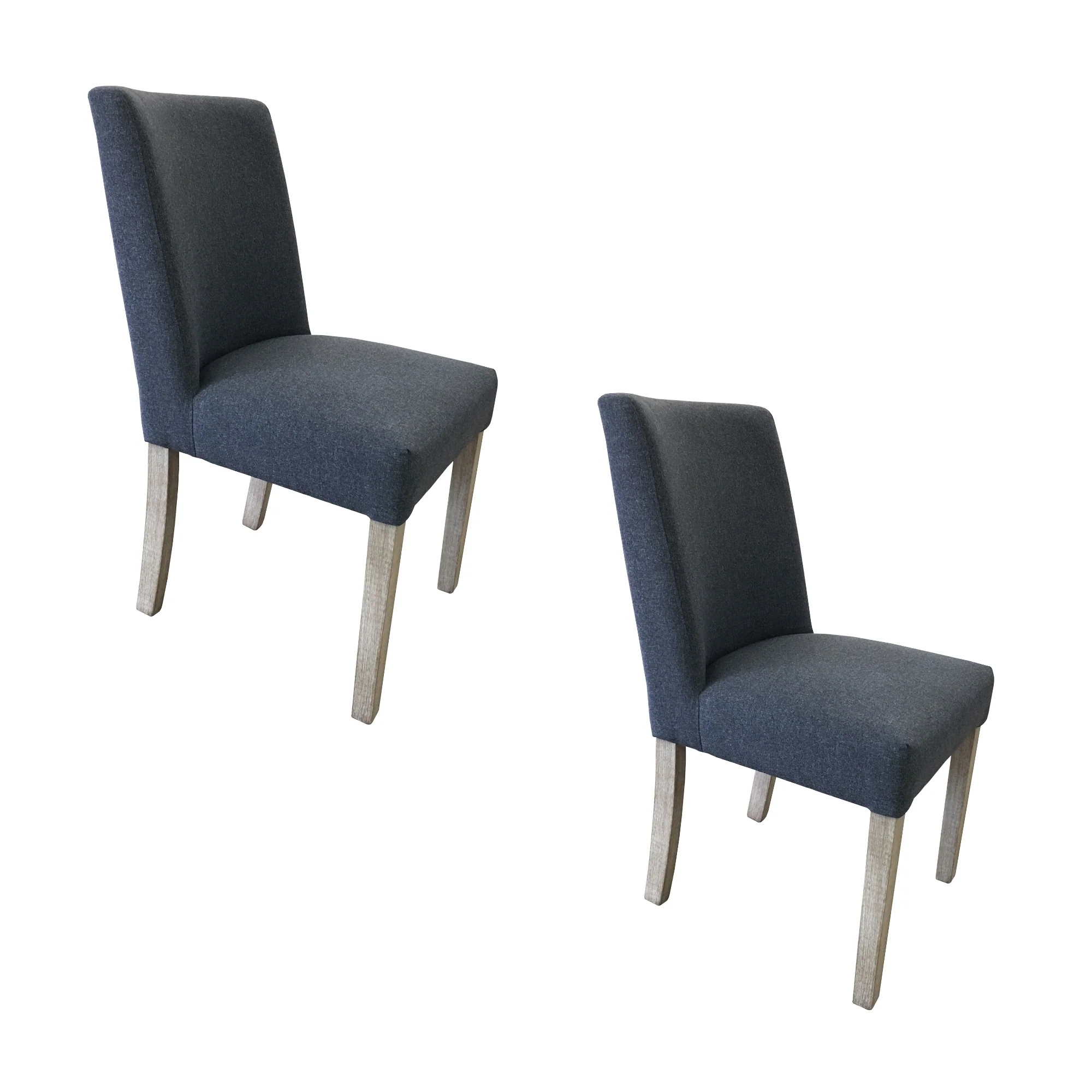 Elemental 7pc Dining Table Set 6 Grey Fabric Chair - Image 7