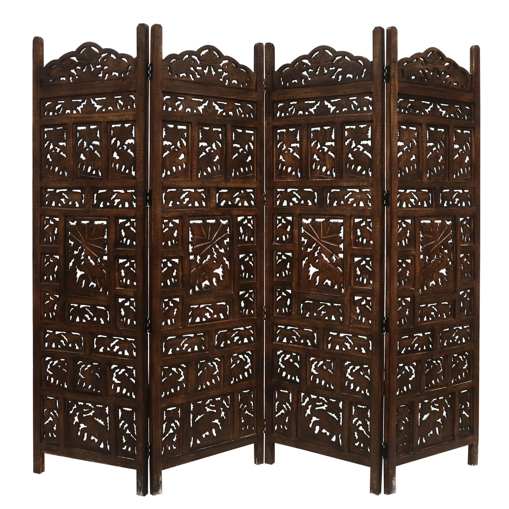 Elephant Room Screen Divider Burnt Brown - Image 2