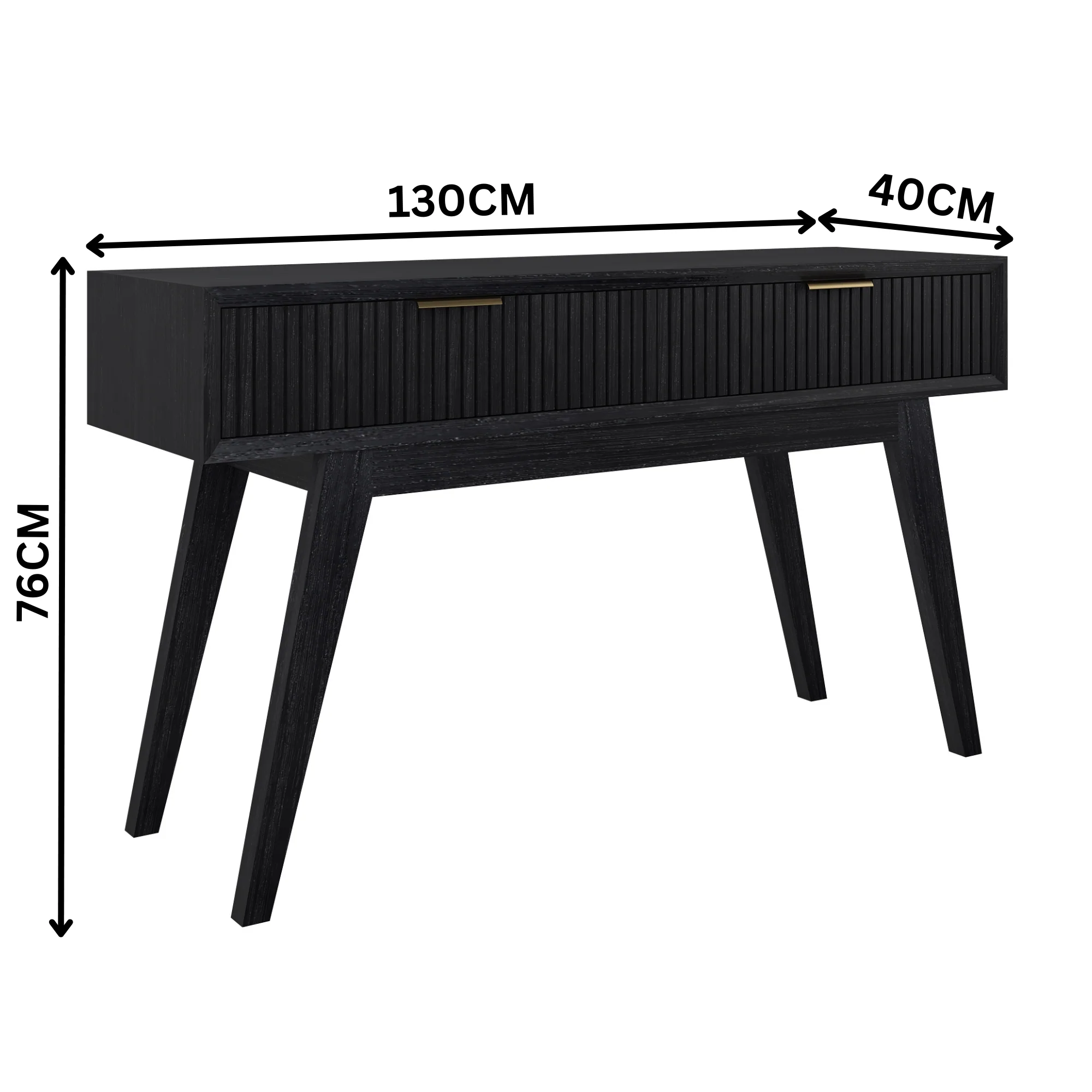 Ellen 130cm Console Hallway Table Black - Image 2