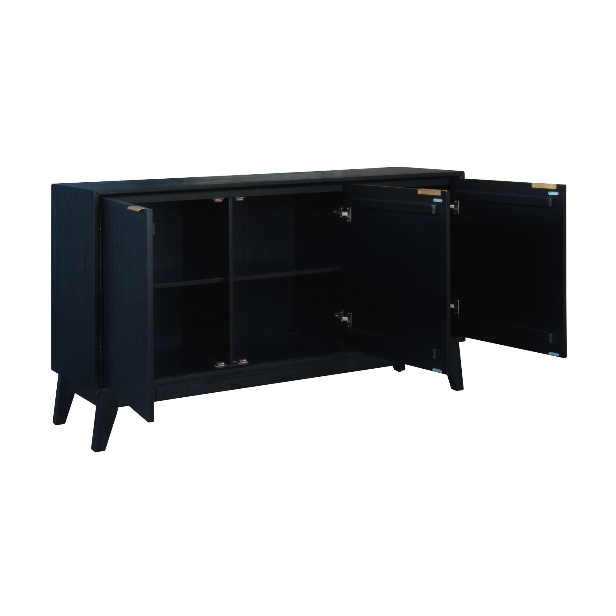 Ellen 165cm Buffet Table 3 Door Black - Image 3