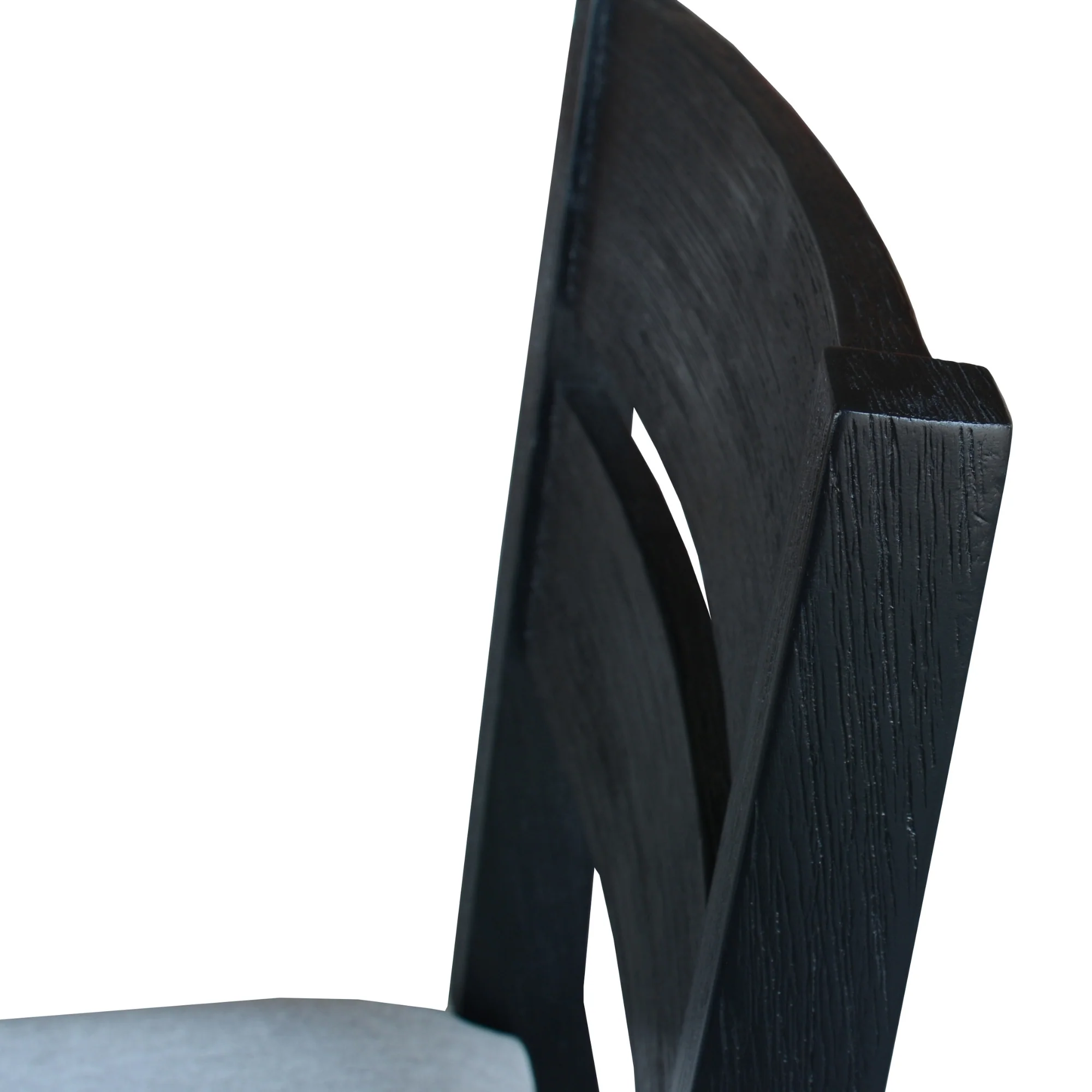 Ellen 5pc Dining Set 100cm Round Table 4 Chair Black - Image 7