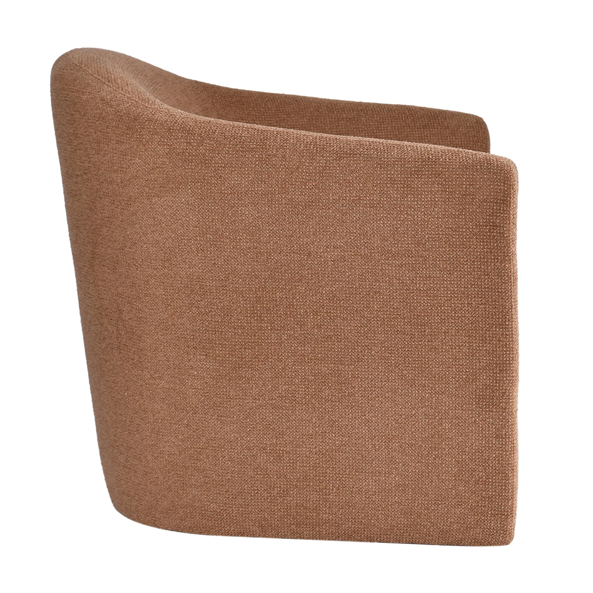 Elm Fabric Accent Chair Occasional Armchair Cinnamon Brown - Image 3