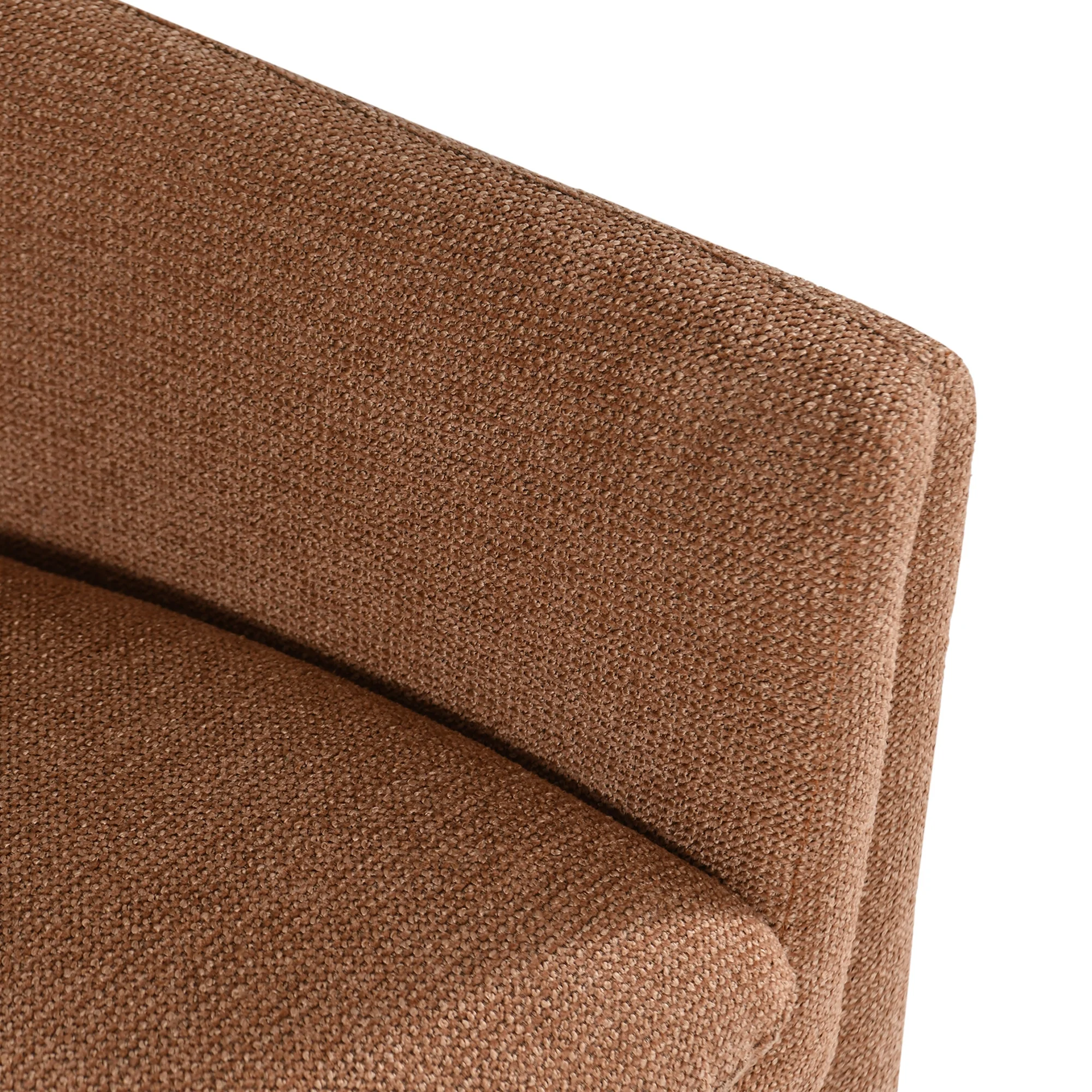 Elm Fabric Accent Chair Occasional Armchair Cinnamon Brown - Image 4