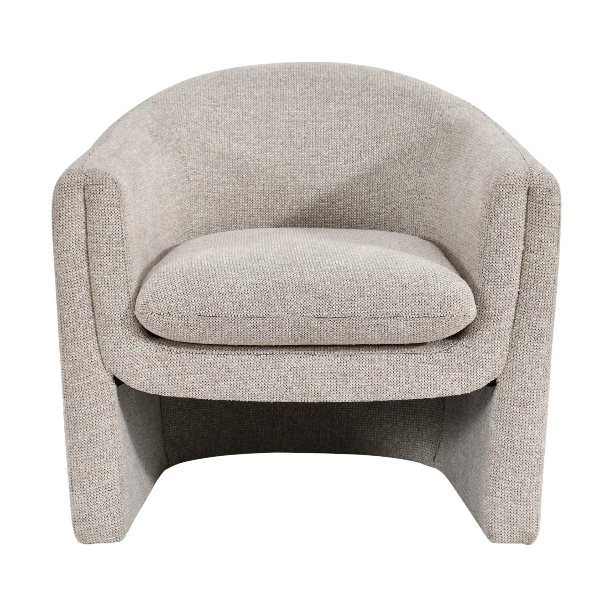 Elm Fabric Accent Chair Occasional Armchair Oat Grey