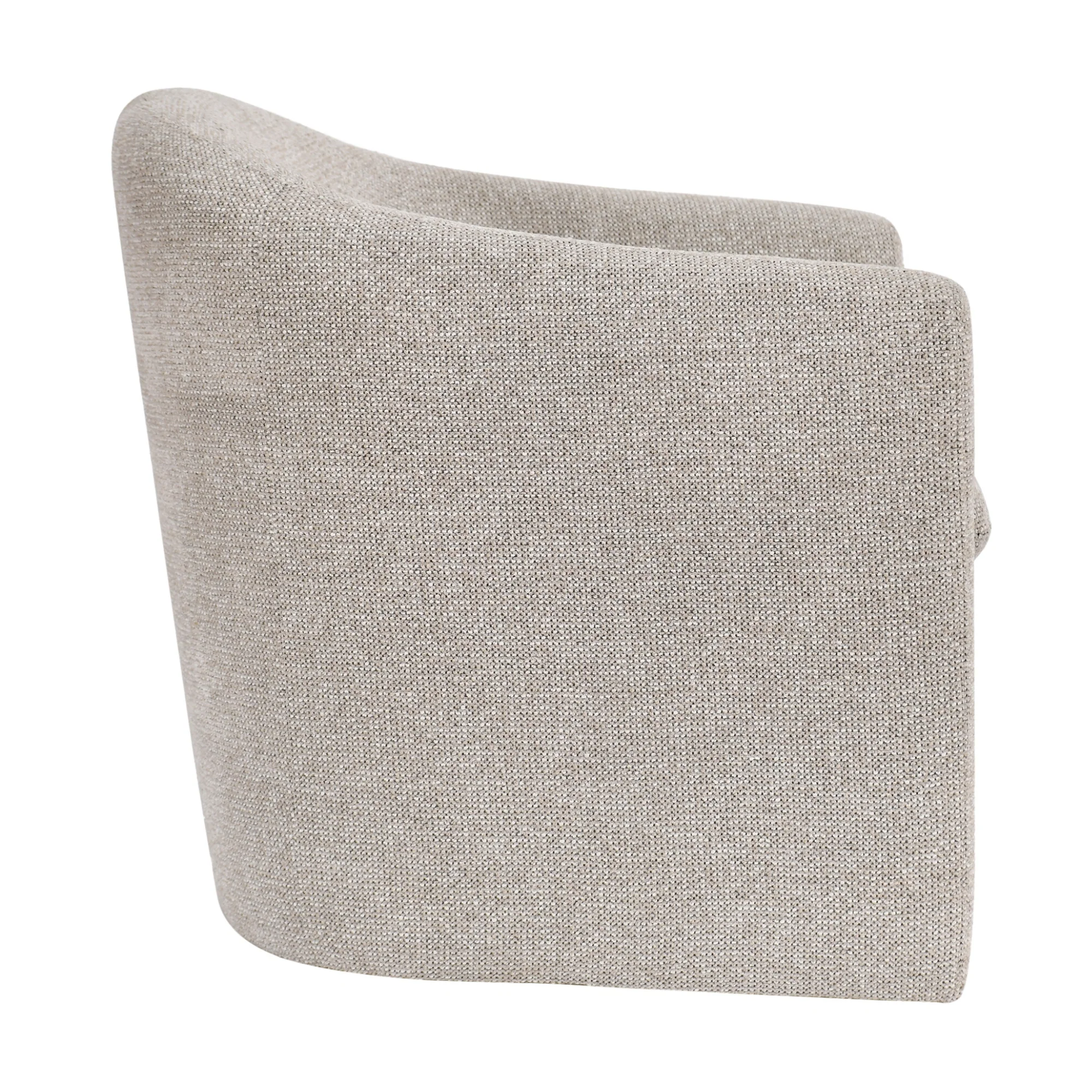 Elm Fabric Accent Chair Occasional Armchair Oat Grey - Image 3