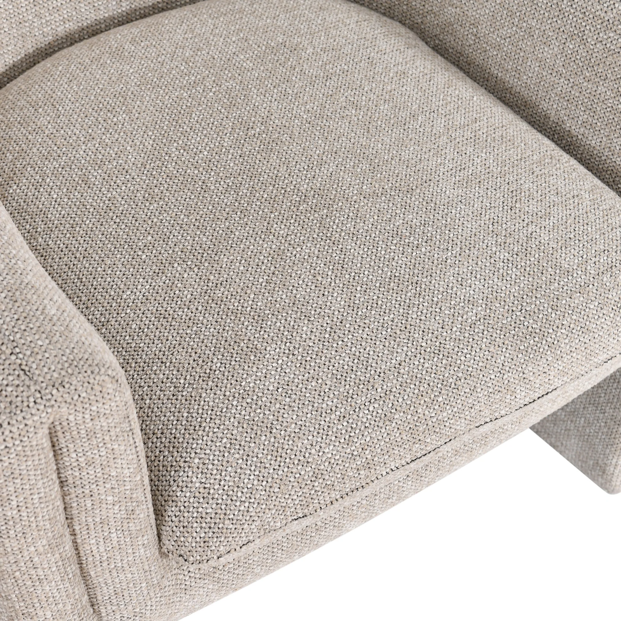 Elm Fabric Accent Chair Occasional Armchair Oat Grey - Image 4