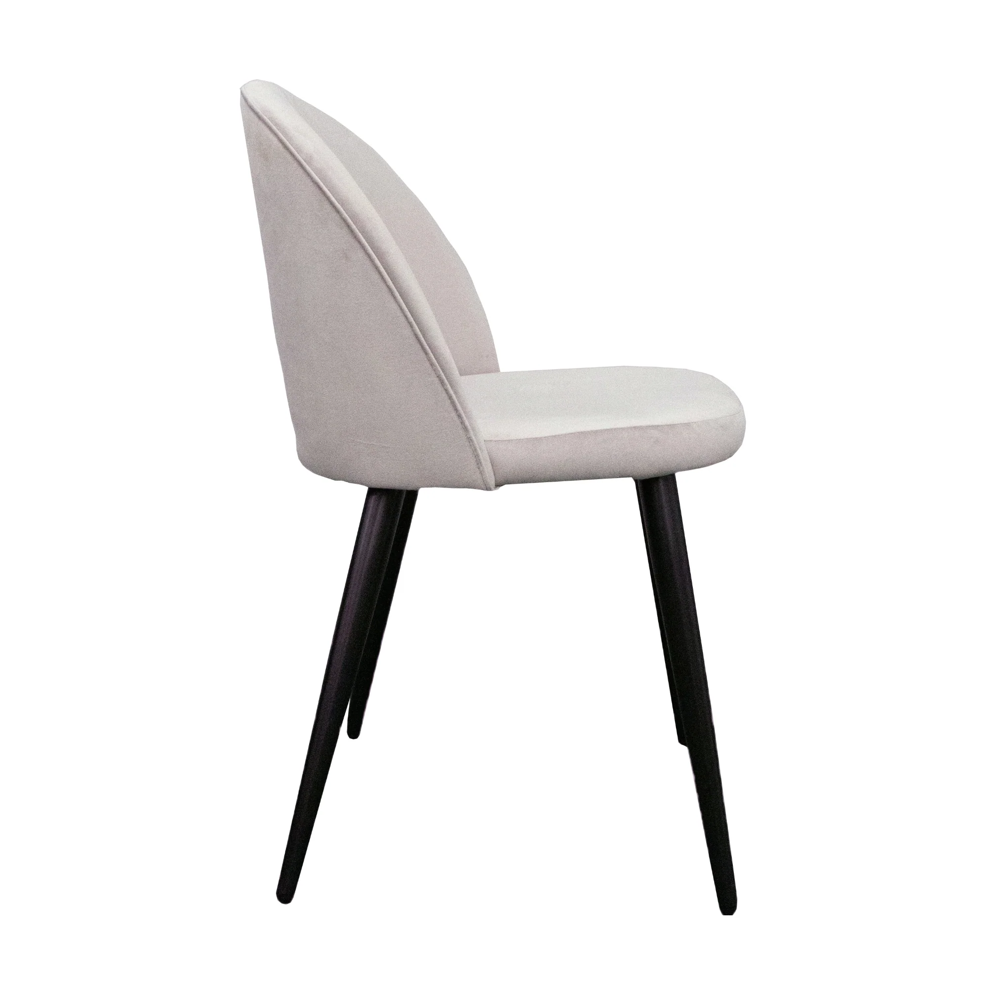 Emilie 4pc Set Velvet Fabric Dining Chair Beige - Image 4