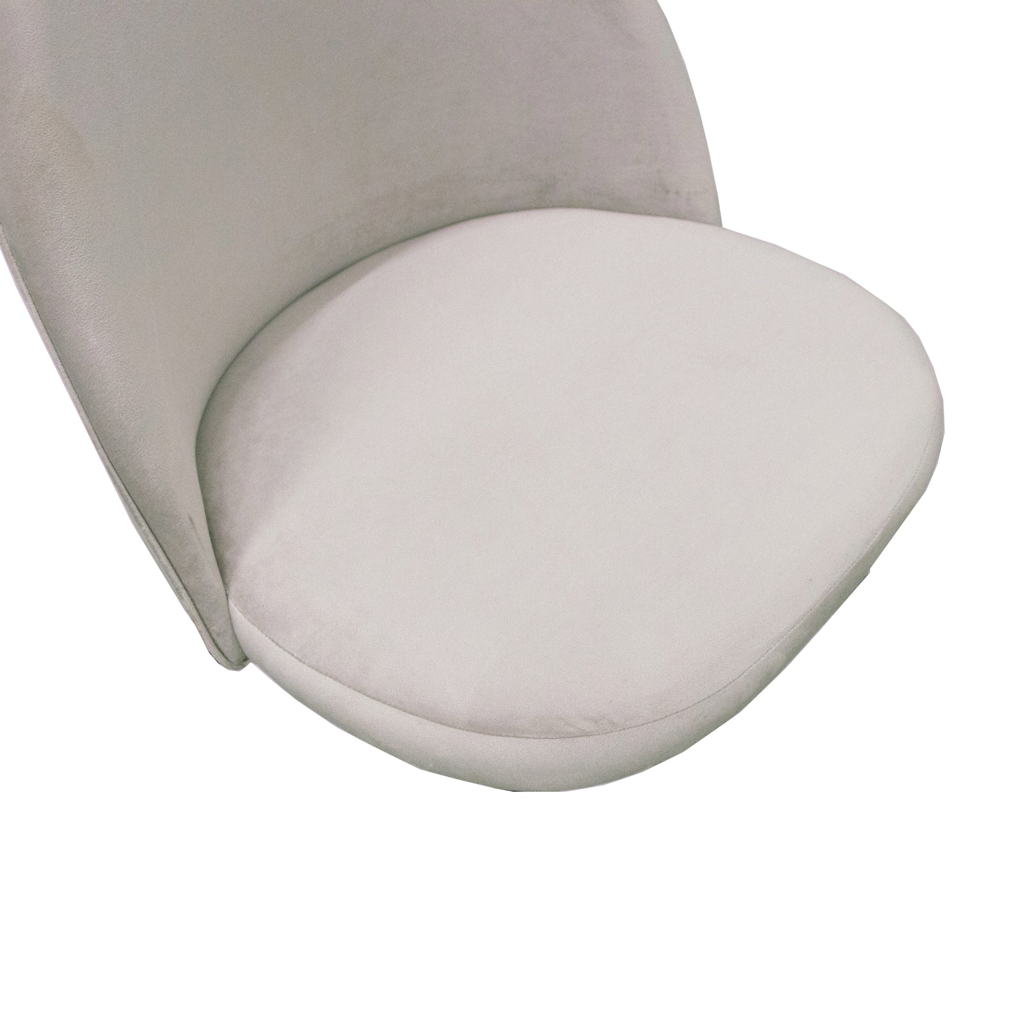 Emilie 4pc Set Velvet Fabric Dining Chair Beige - Image 5