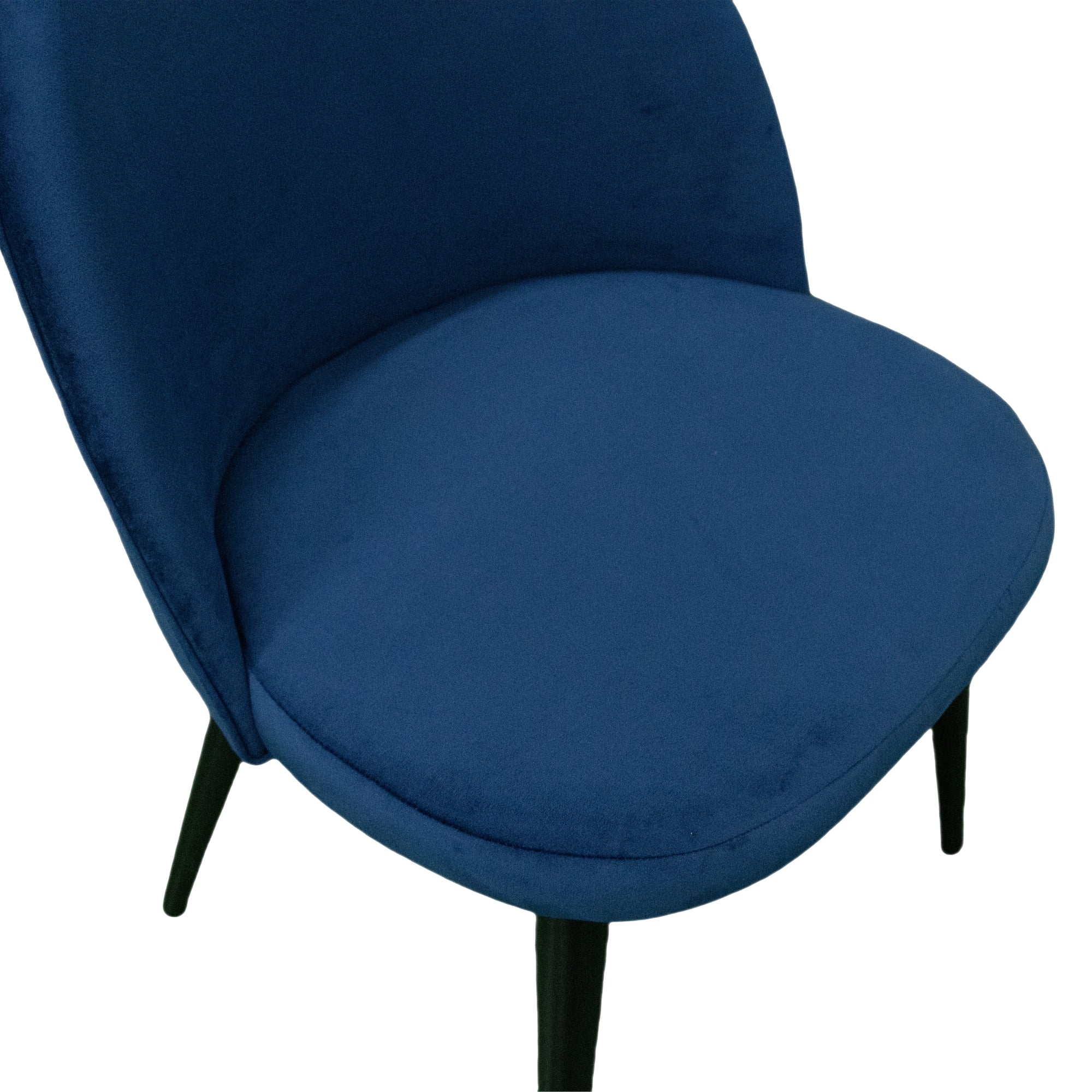 Emilie 4pc Set Velvet Fabric Dining Chair Navy - Image 5