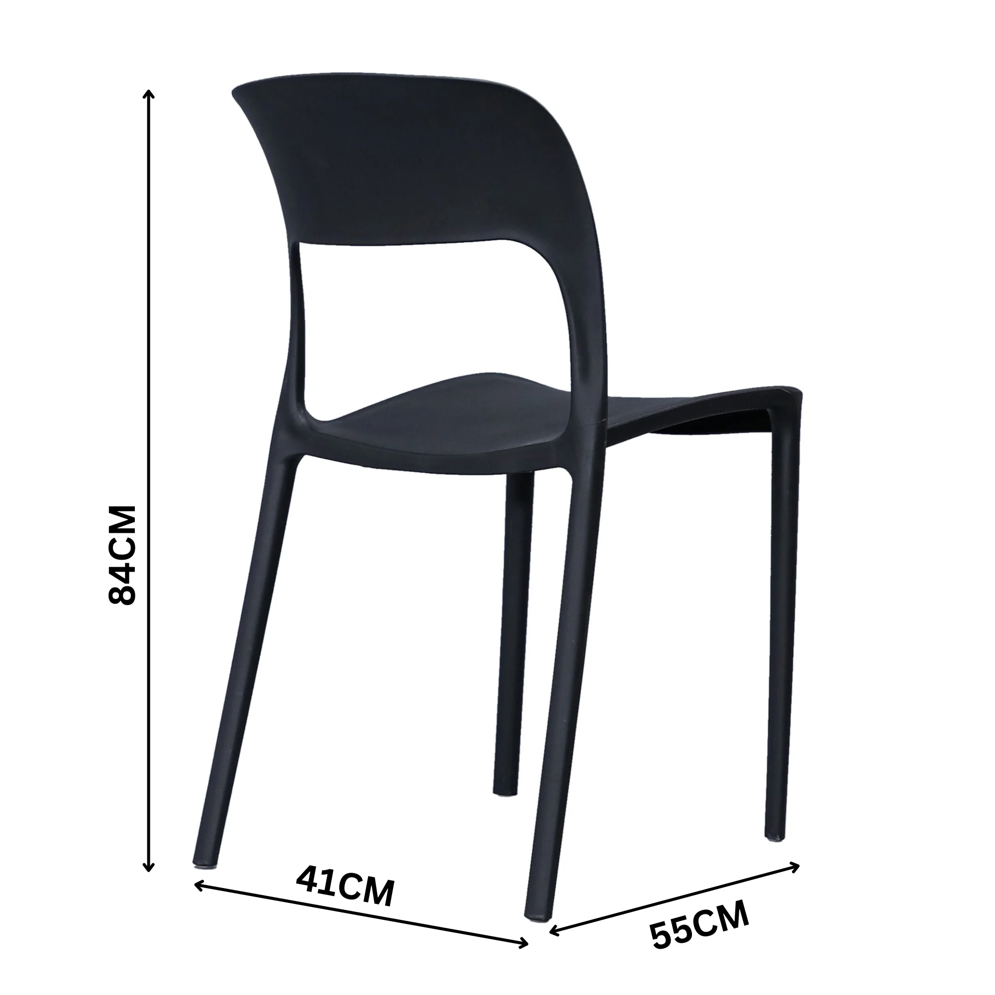 Everly Set of 4 Dining Chair Black - Image 3