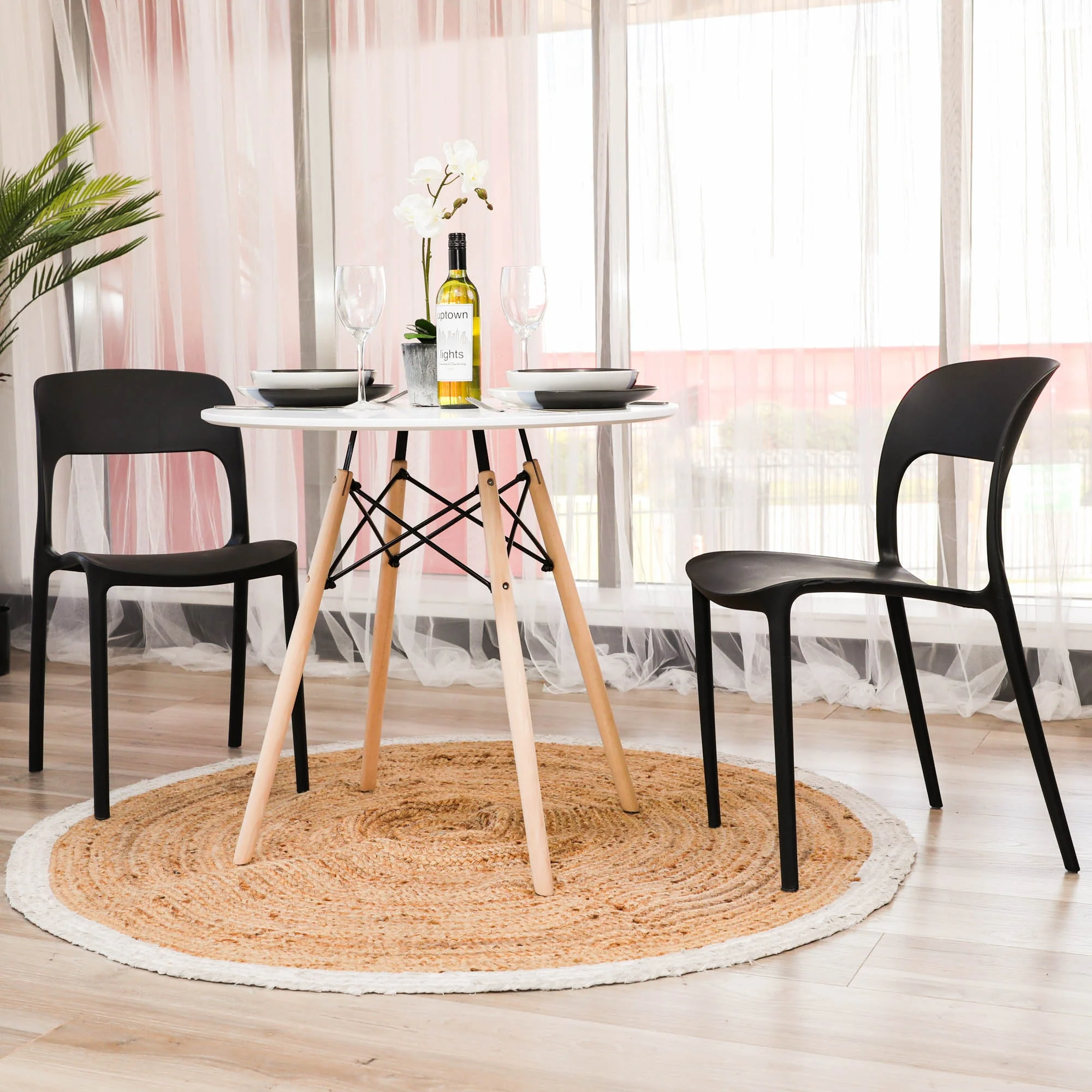 Everly Set of 4 Dining Chair Black - Image 4