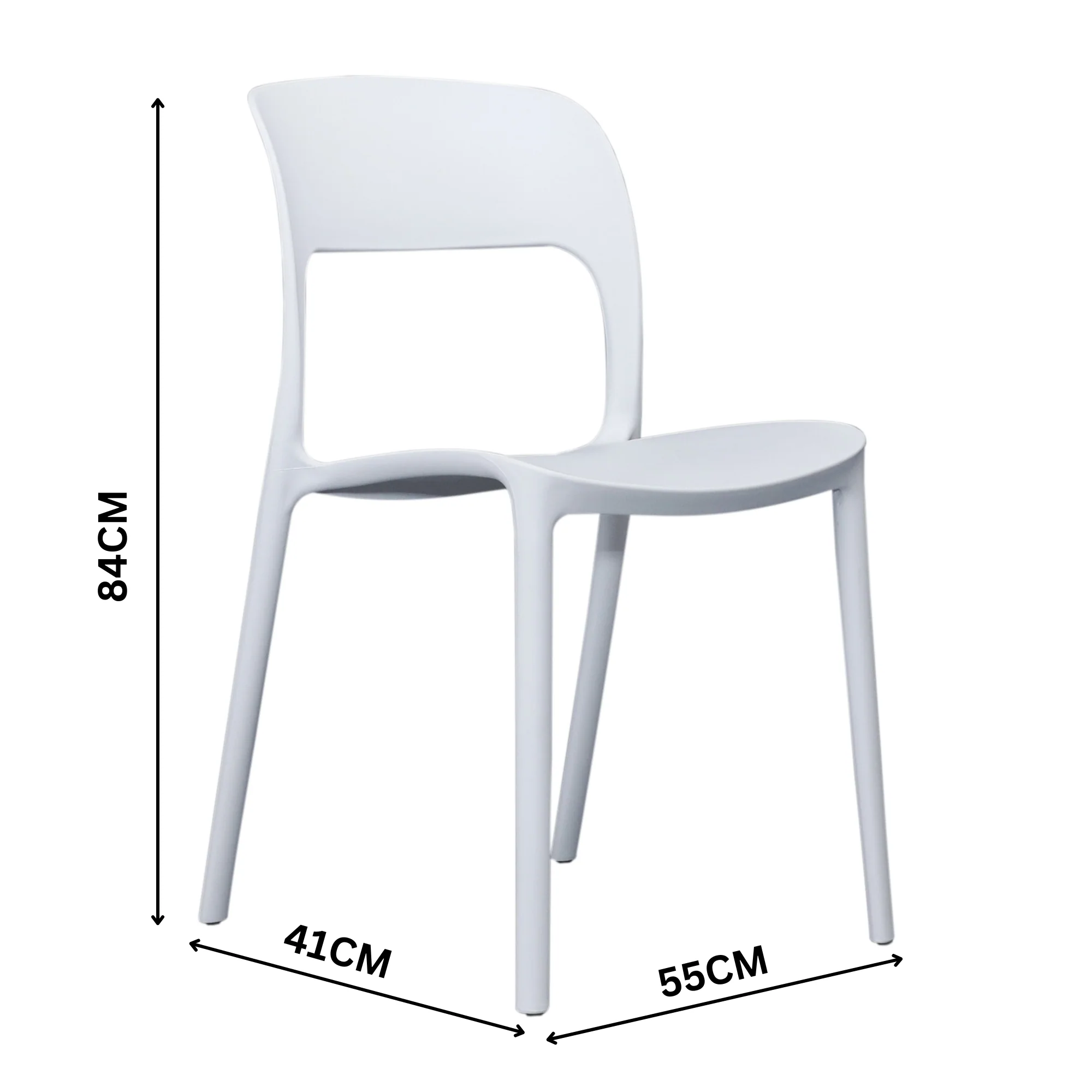 Everly Set of 4 Dining Chair White - Image 3