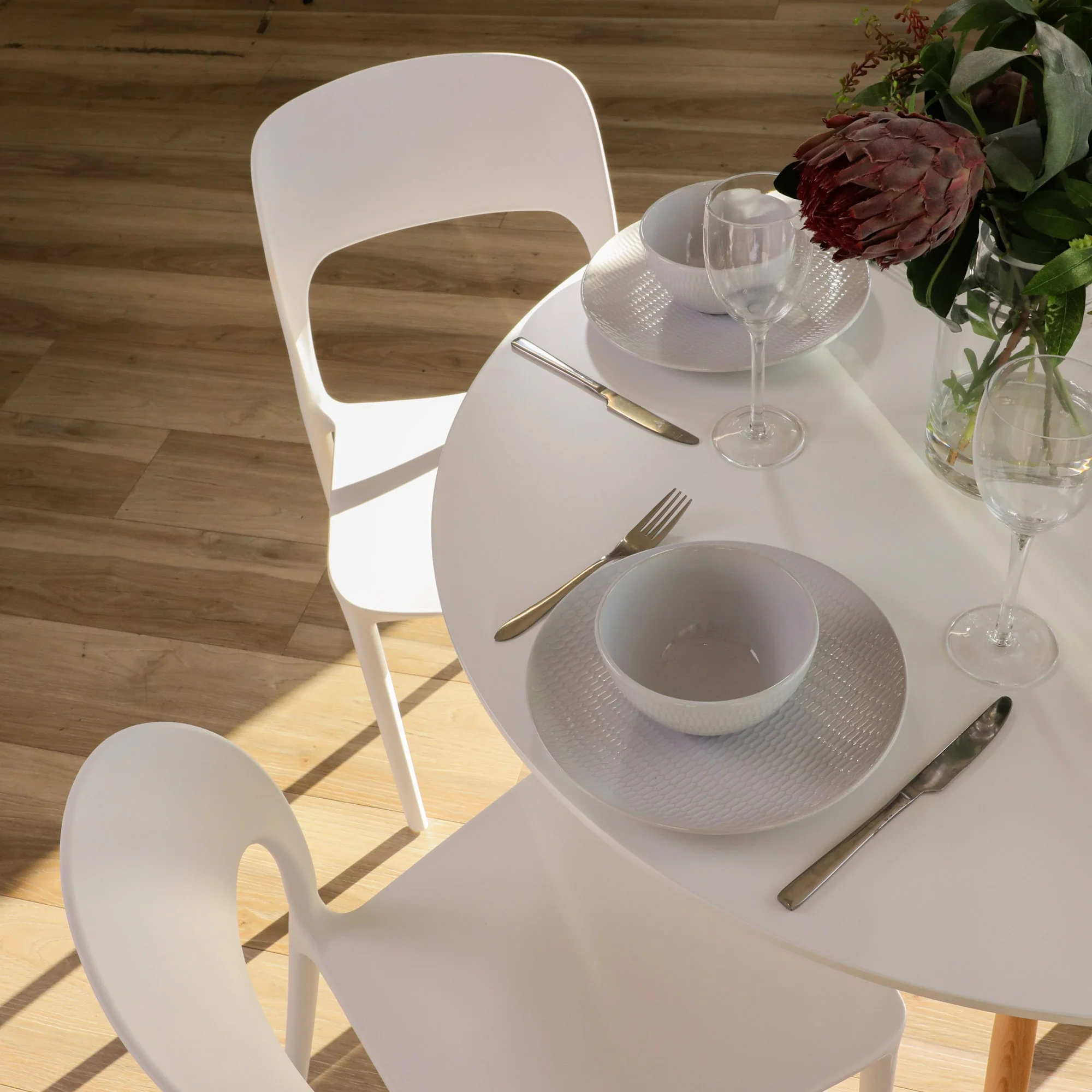 Everly Set of 4 Dining Chair White - Image 6