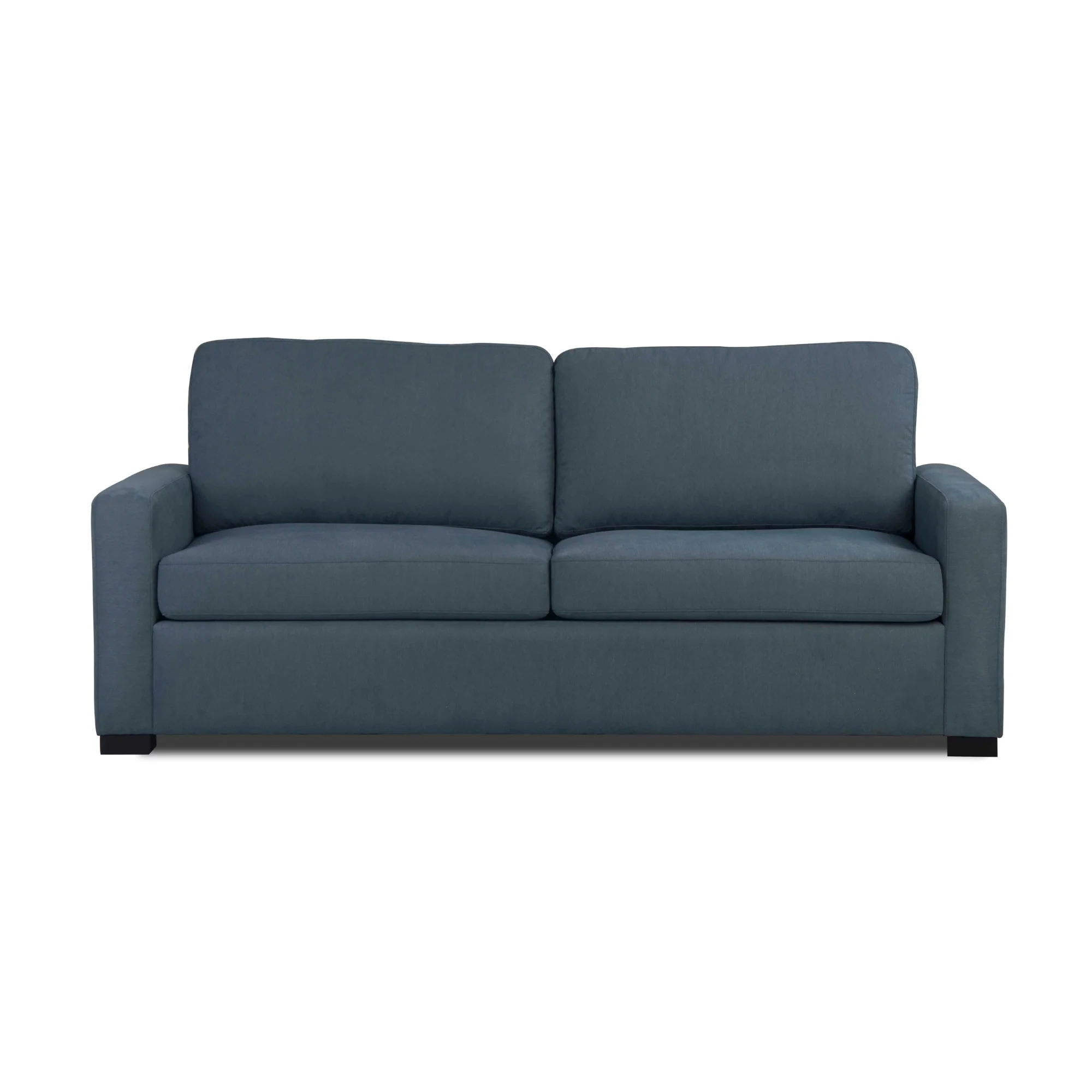 Felicity 2 Seater Fabric Queen Sofa Bed Memory Mattress Ink Blue - Image 2