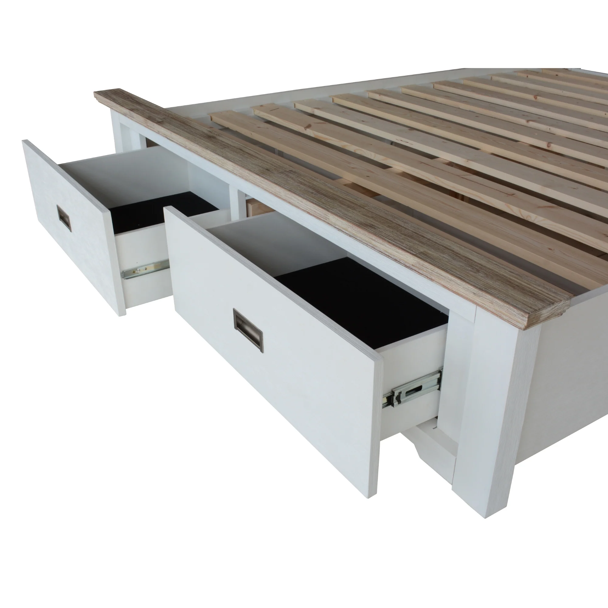 Fiona 4pc Bed Suite Bedside Tallboy - Image 4
