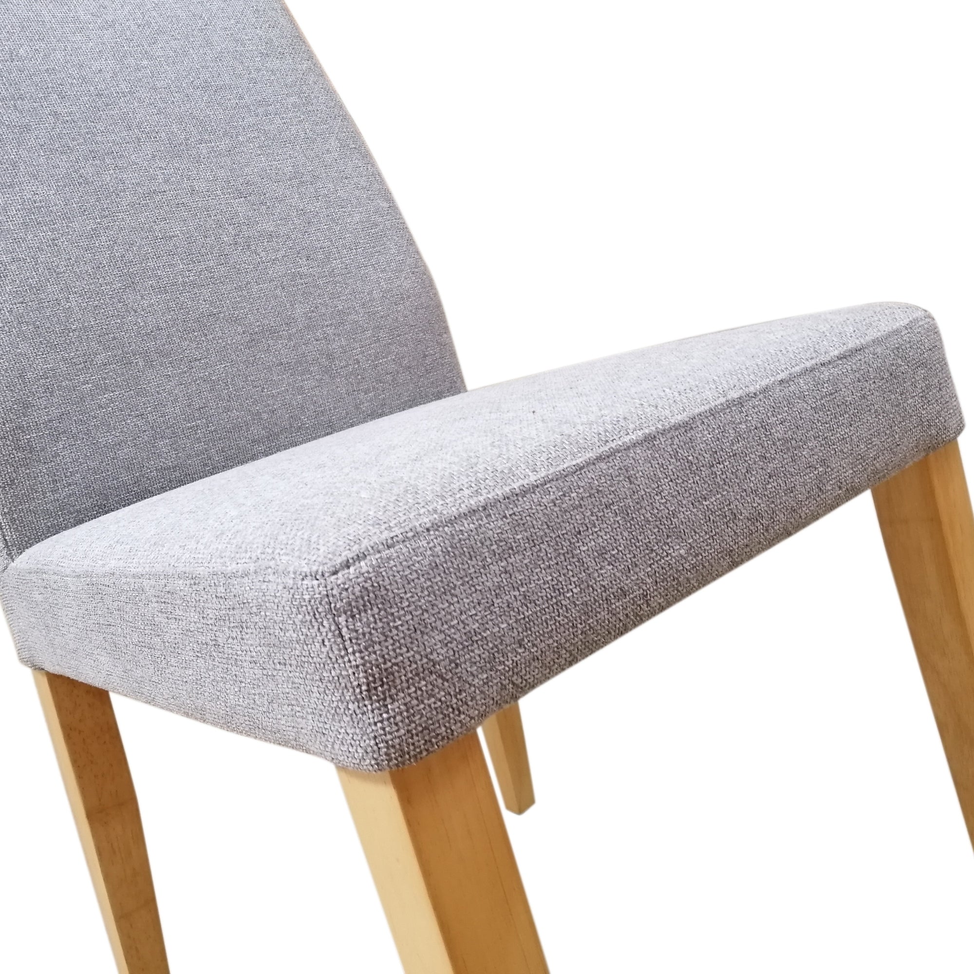 Forma 2pc Set Dining Chair Fabric Seat Light Grey - Image 5