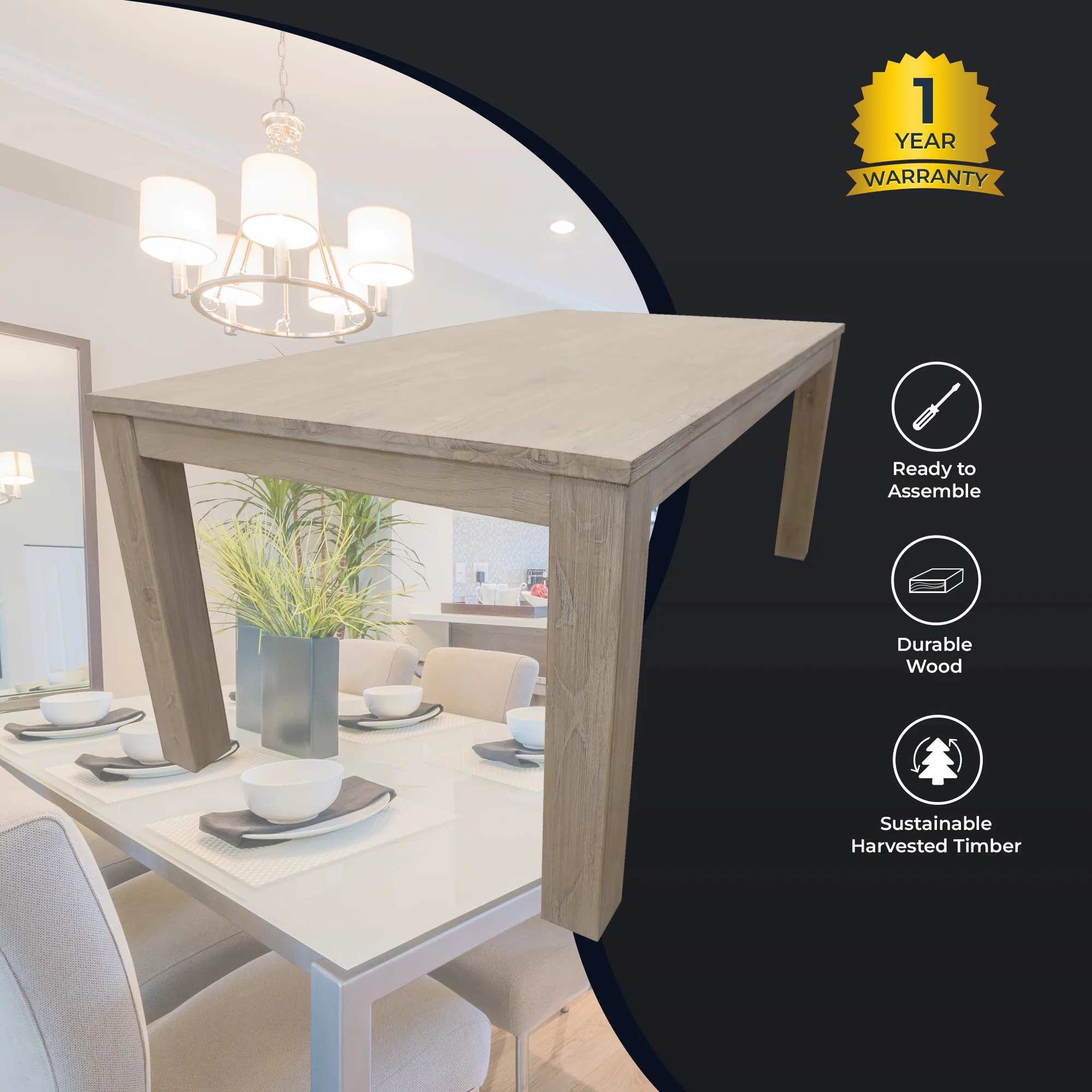 Foxglove 150cm Dining Table - Image 4