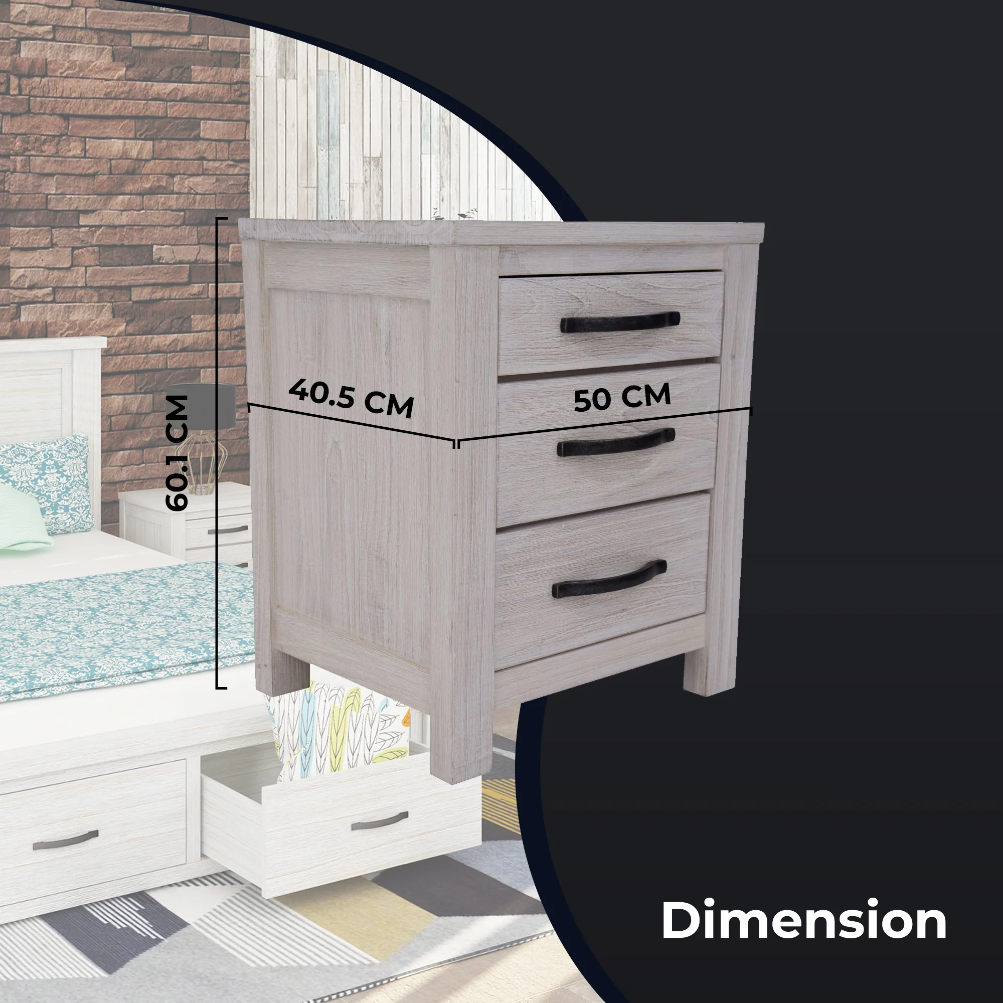 Foxglove Bedside Table - Image 3