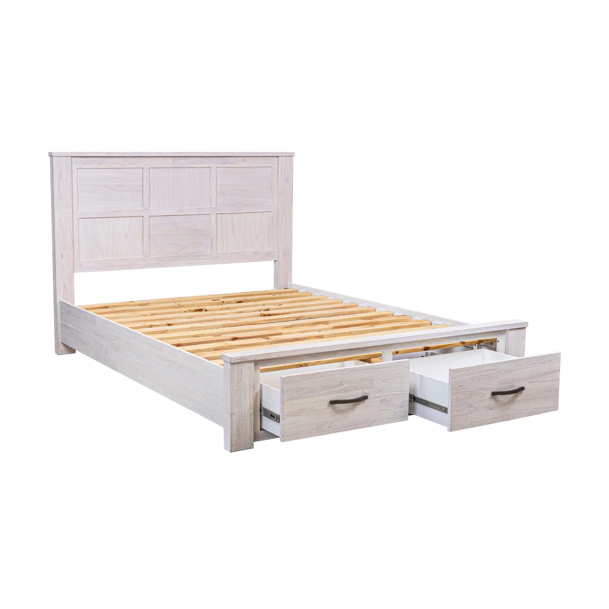 Foxglove King Bed Frame Storage Drawer White - Image 3