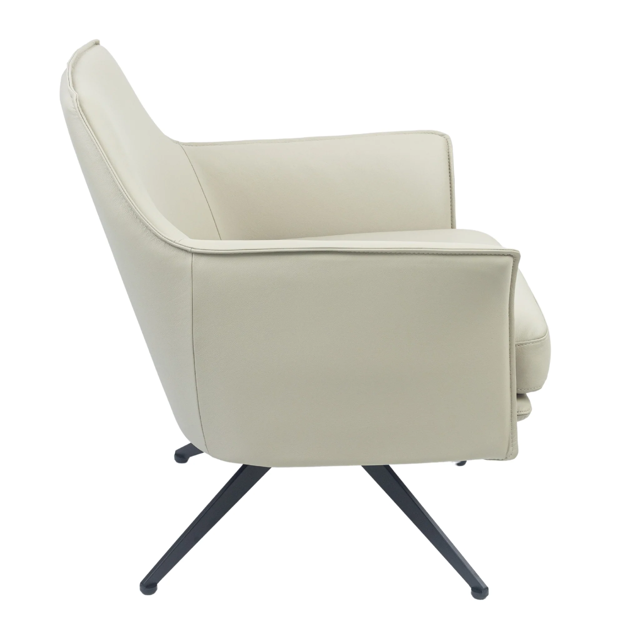 Freya Leather Swivel Occasional Chair - Image 4