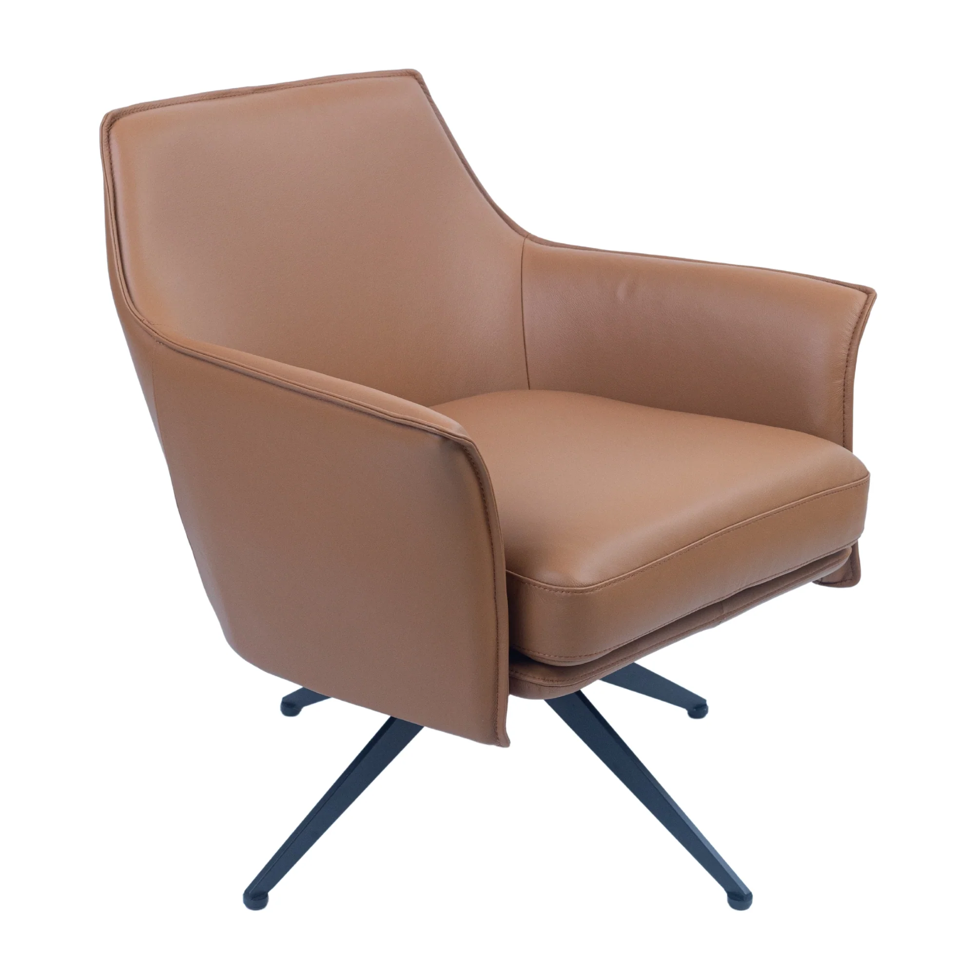 Freya Leather Swivel Occasional Chair - Image 6