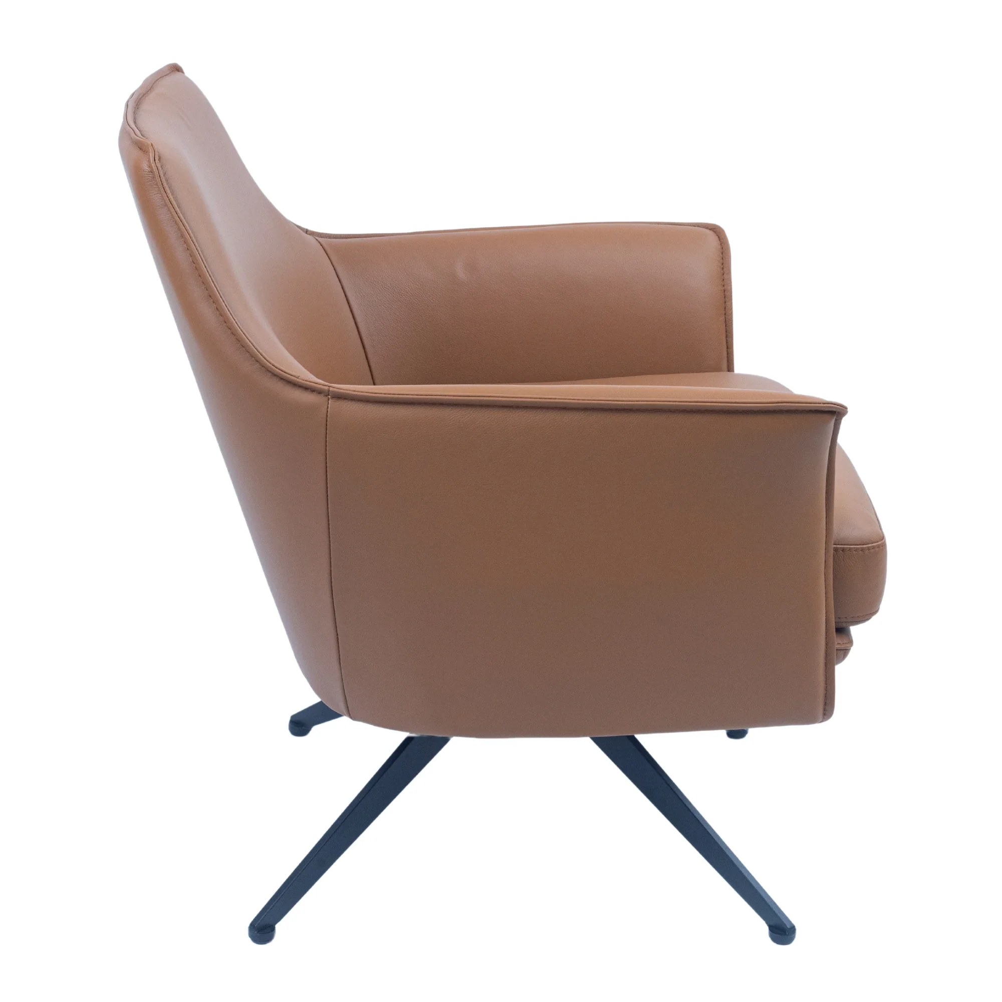 Freya Leather Swivel Occasional Chair - Image 9