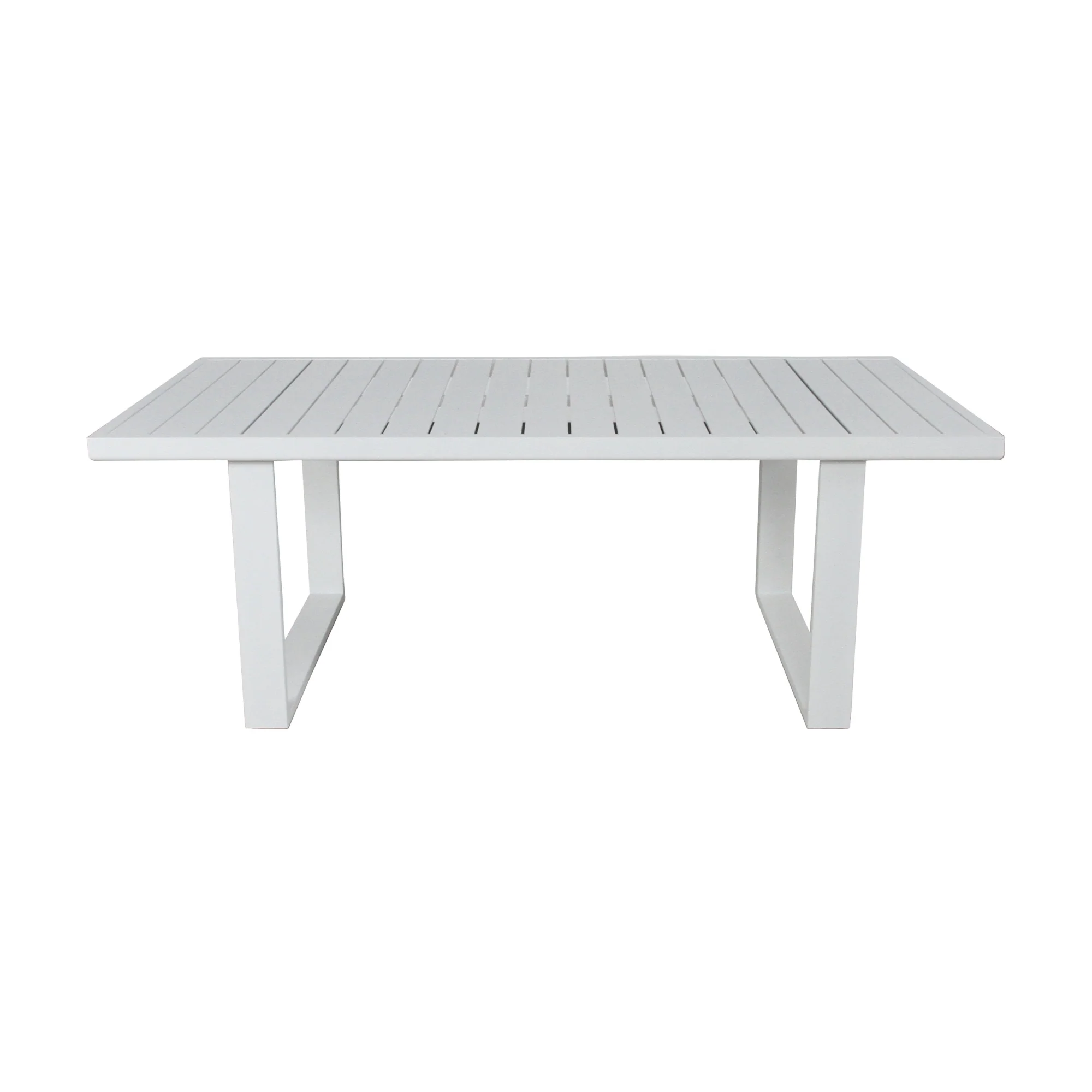 Furano 200cm Aluminium Outdoor Dining Table White - Image 2