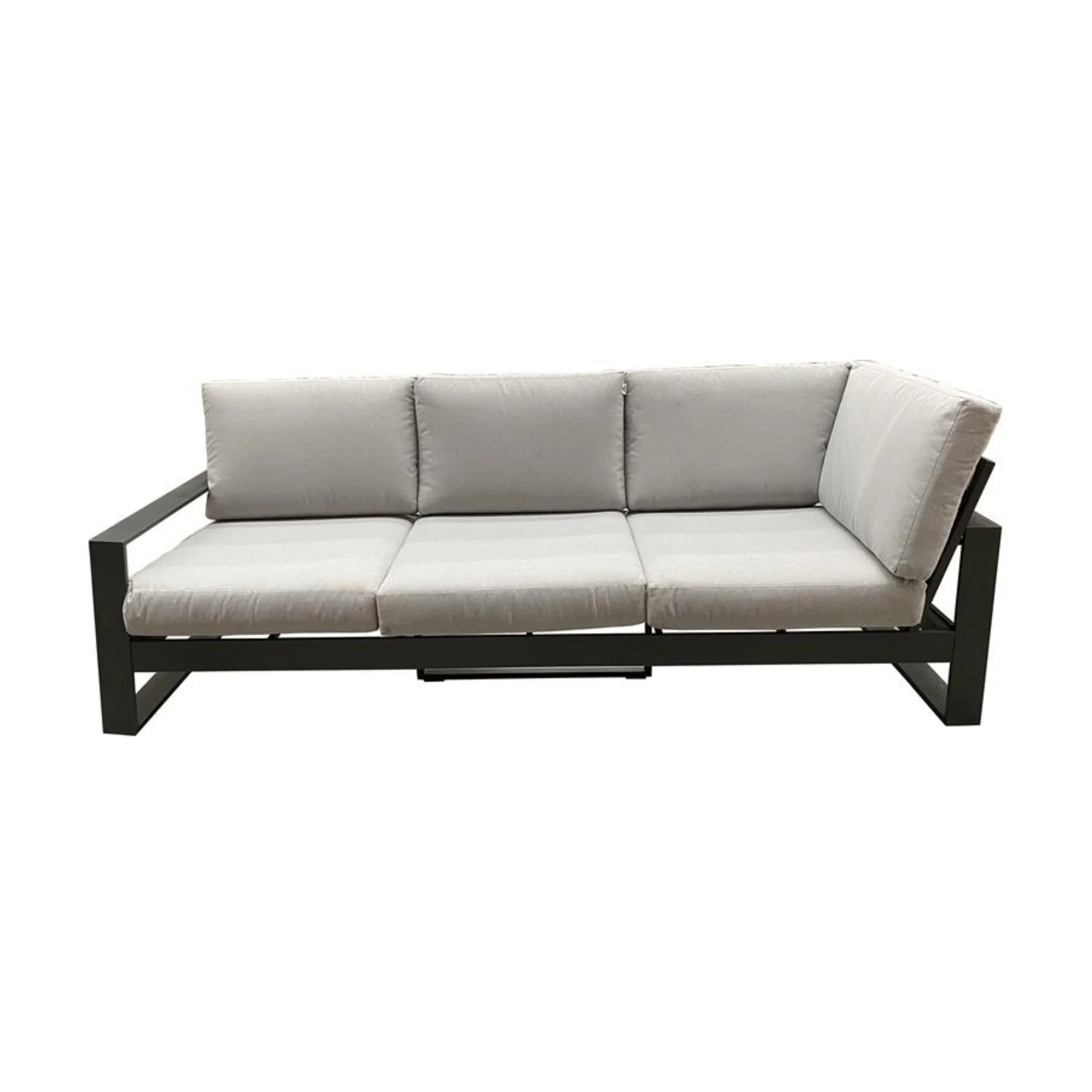 Furano 5 Seater Aluminium Outdoor Corner Lounge Gunmetal Grey - Image 6