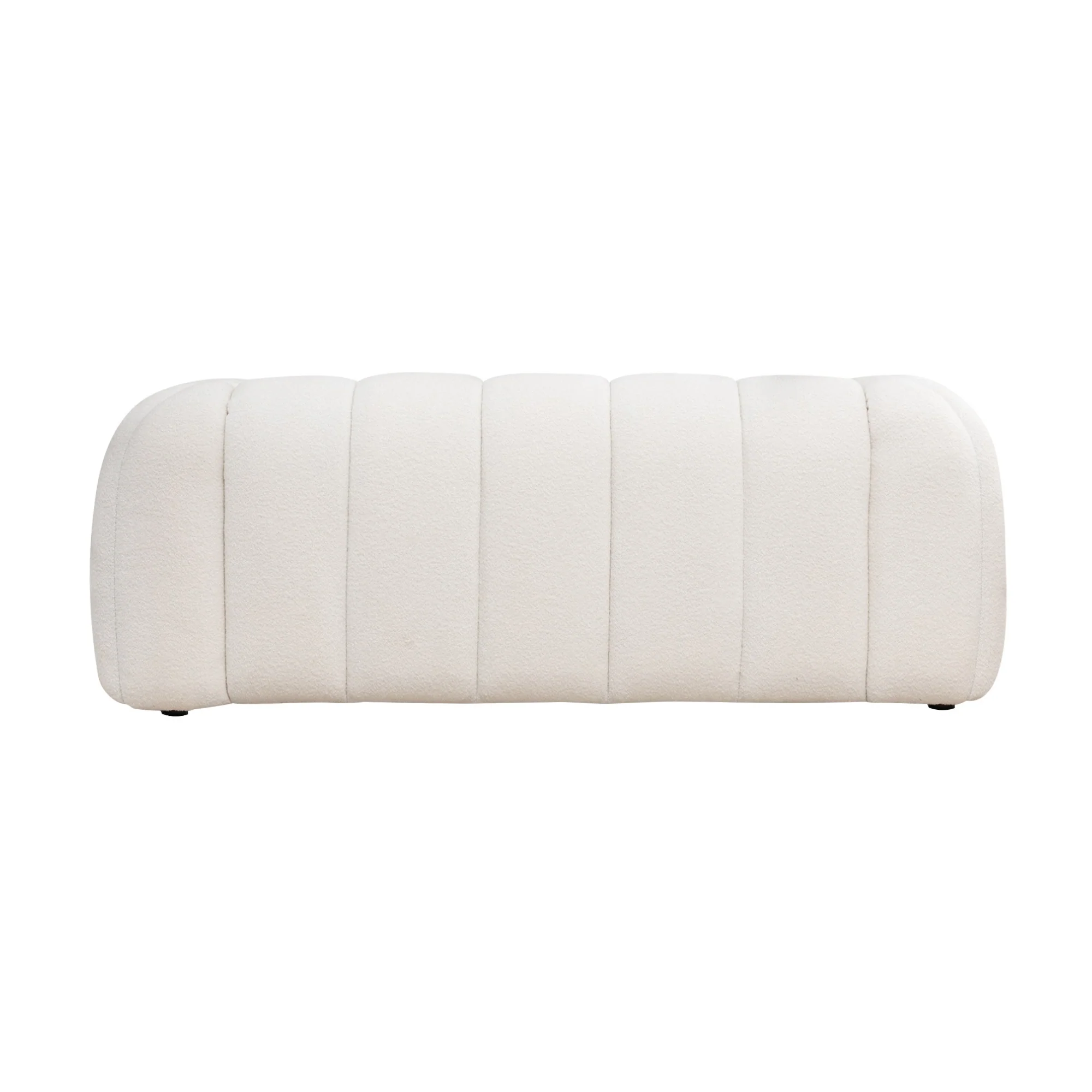 Gabriella 2 Seater Sofa Woven Fabric Boucle White - Image 6