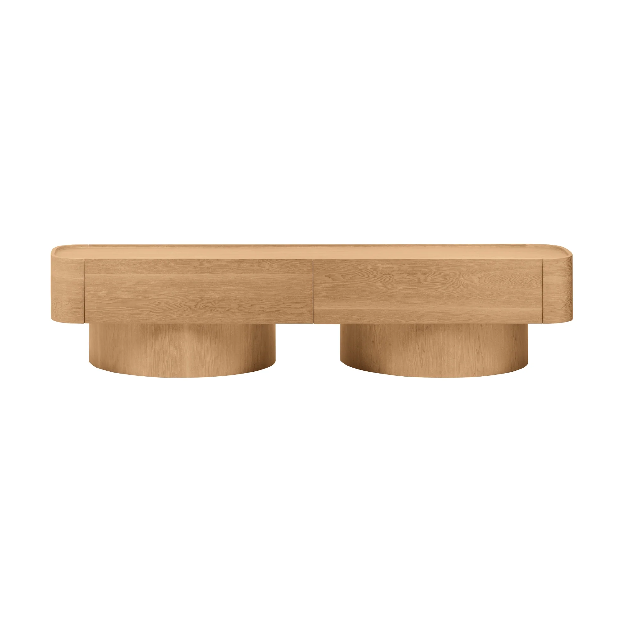 Gidon   220cm 2 Drawers ETU Entertainment TV Unit Natural - Image 3