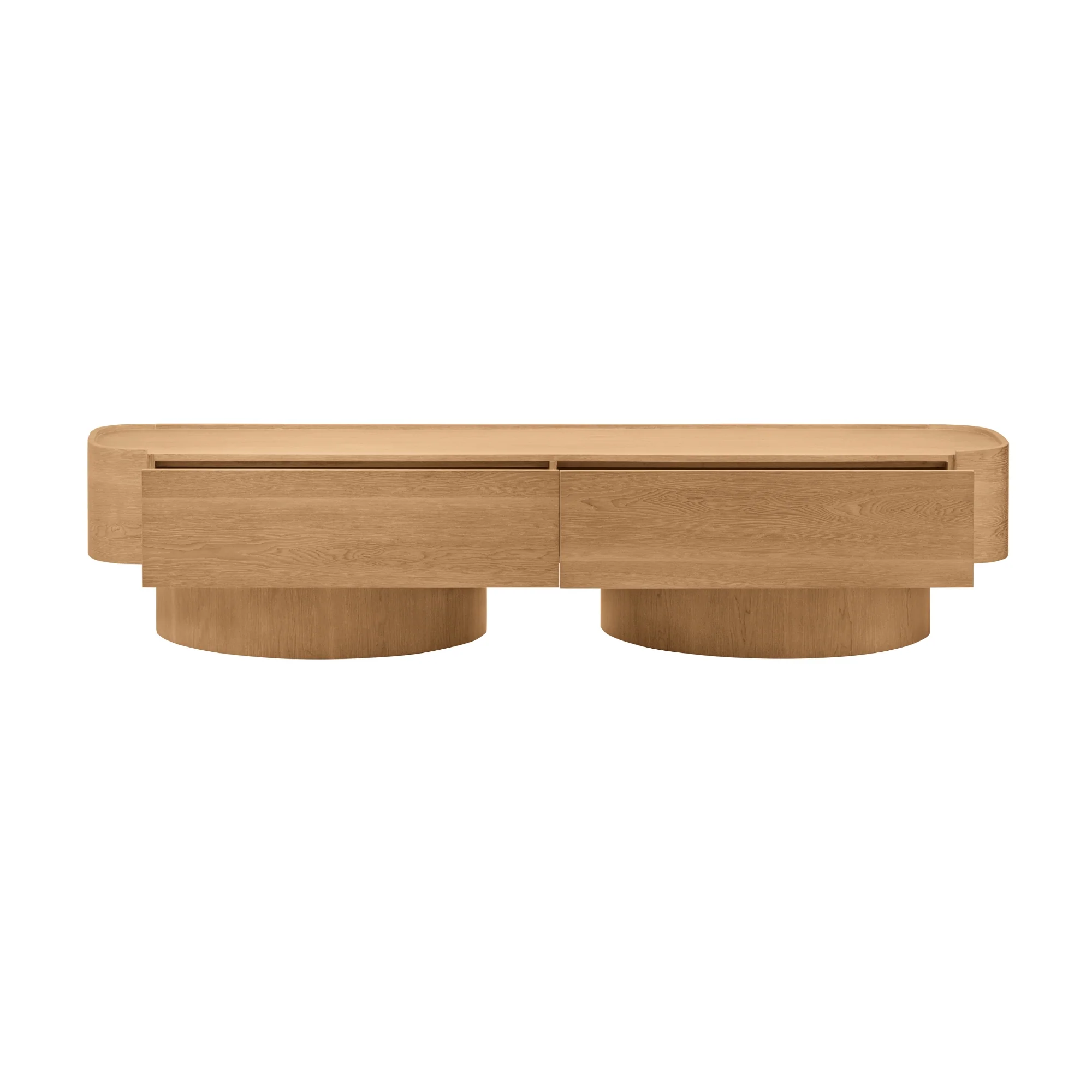 Gidon   220cm 2 Drawers ETU Entertainment TV Unit Natural - Image 5