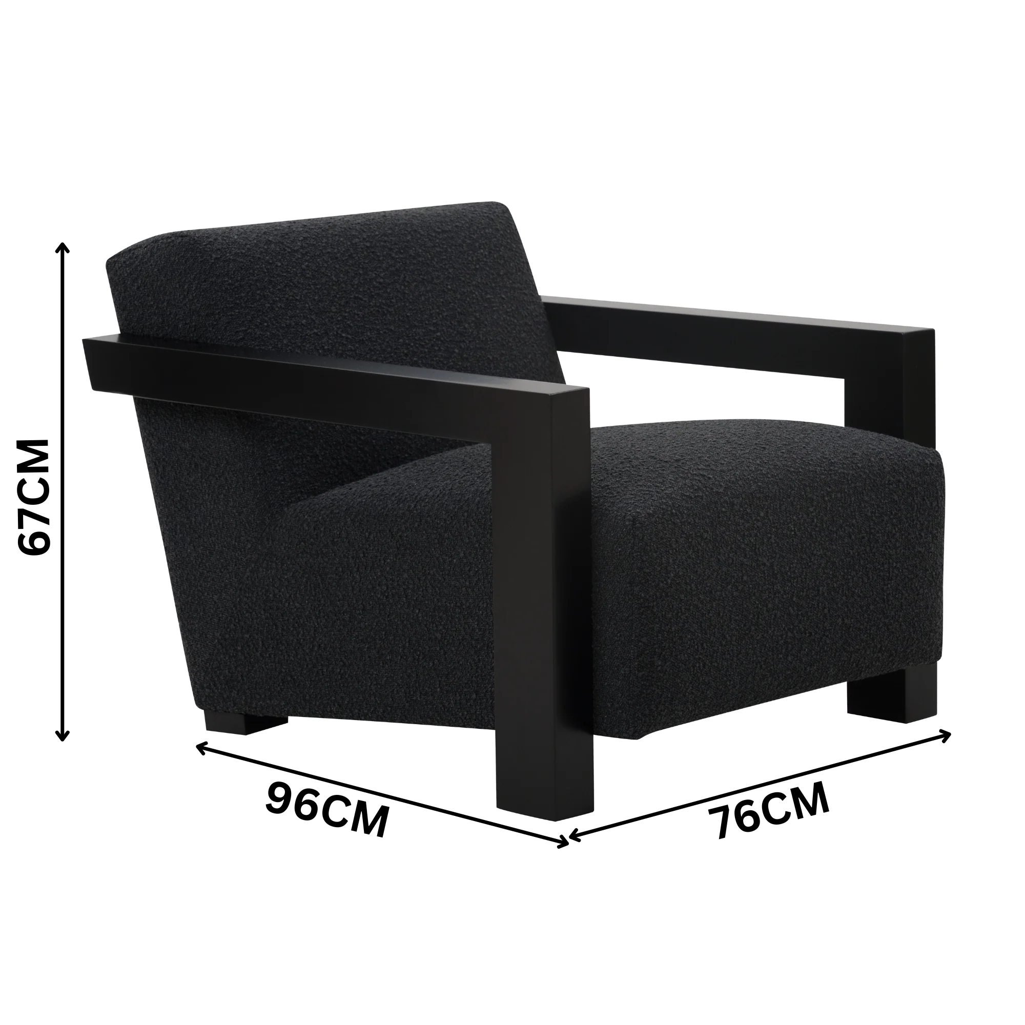 Lebron Armchair Black - Image 3