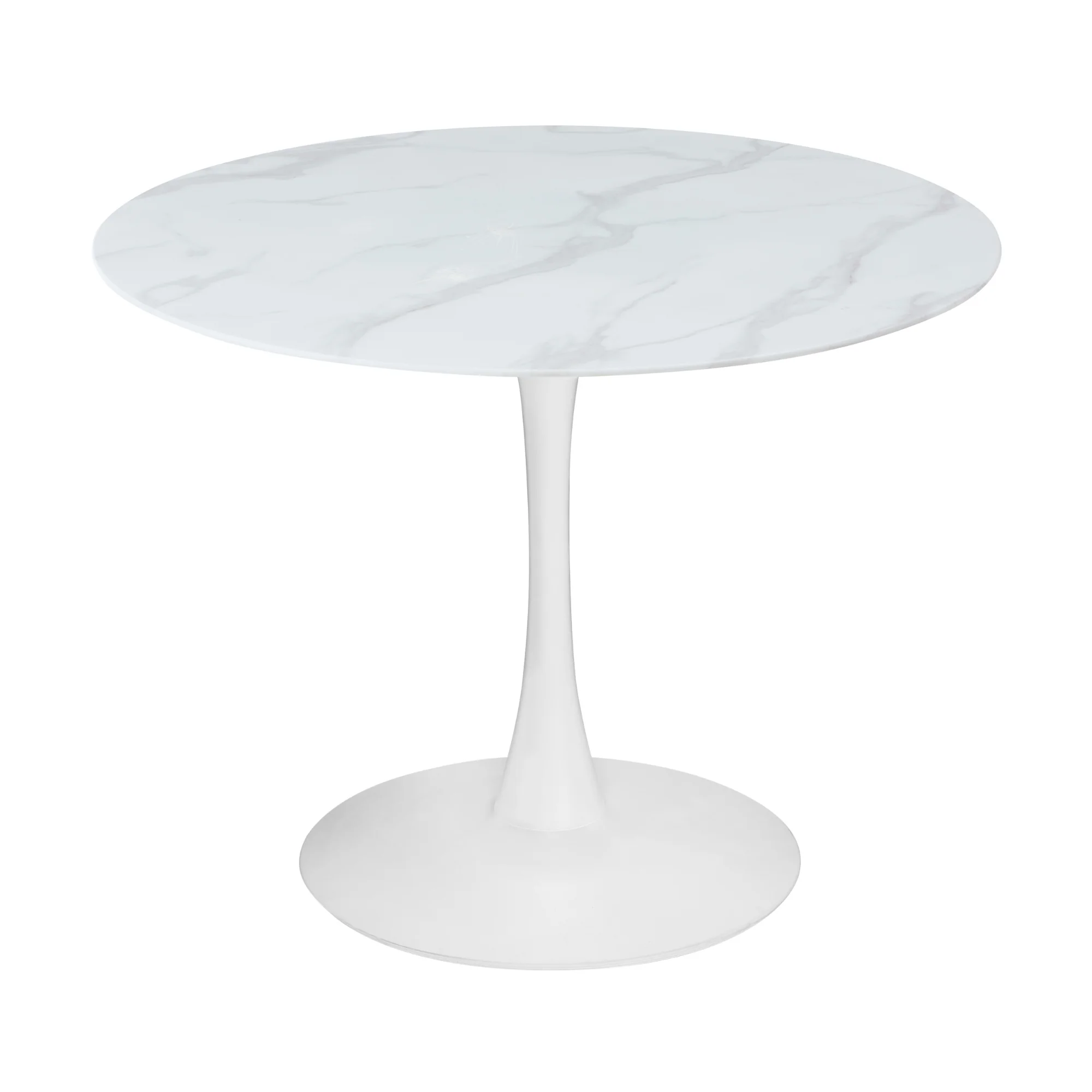 Globe 90cm Round Dining Table White - Image 2