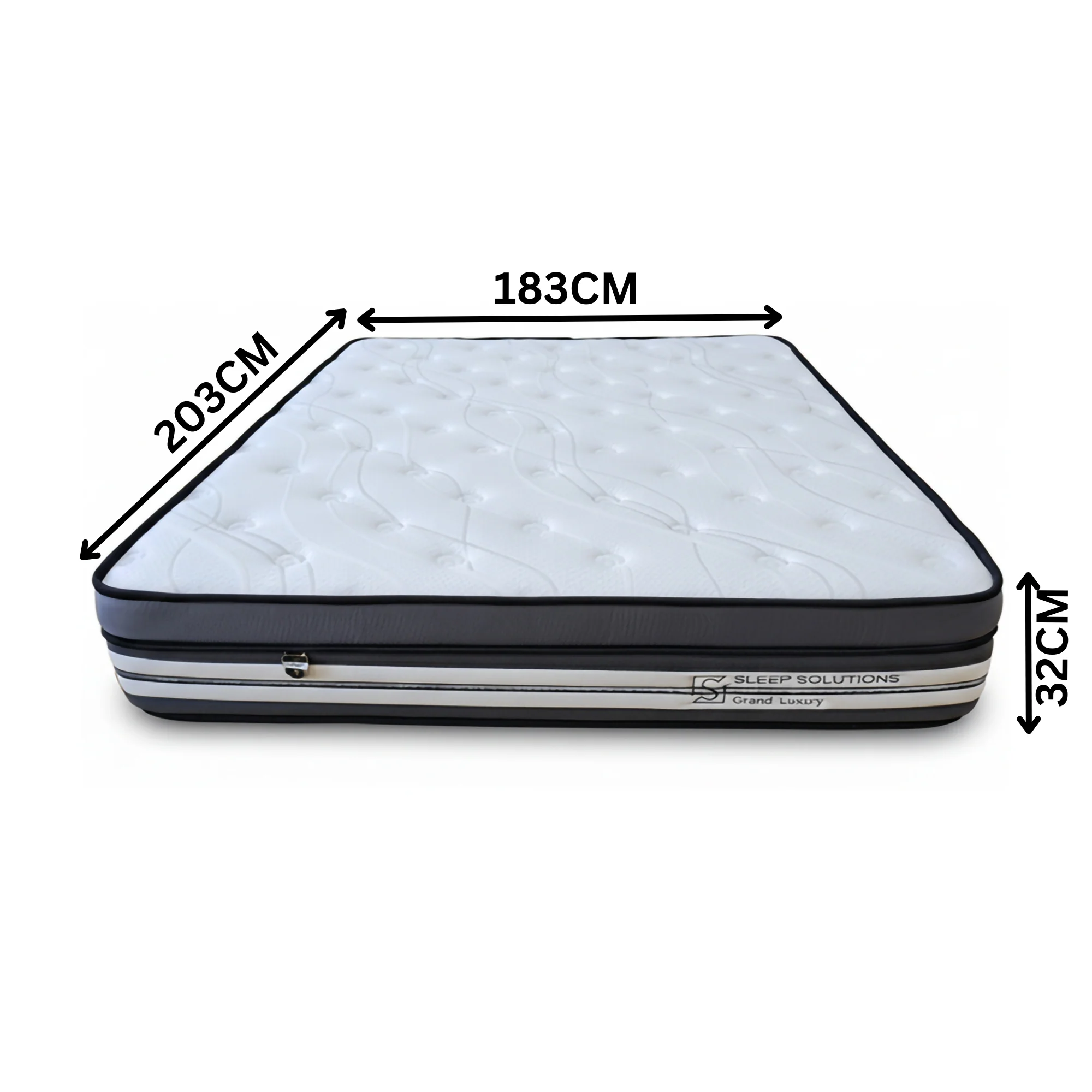 Grand Luxury Mattress Medium Euro Top 5 Zone Pocket Spring Cooling Gel - Image 12