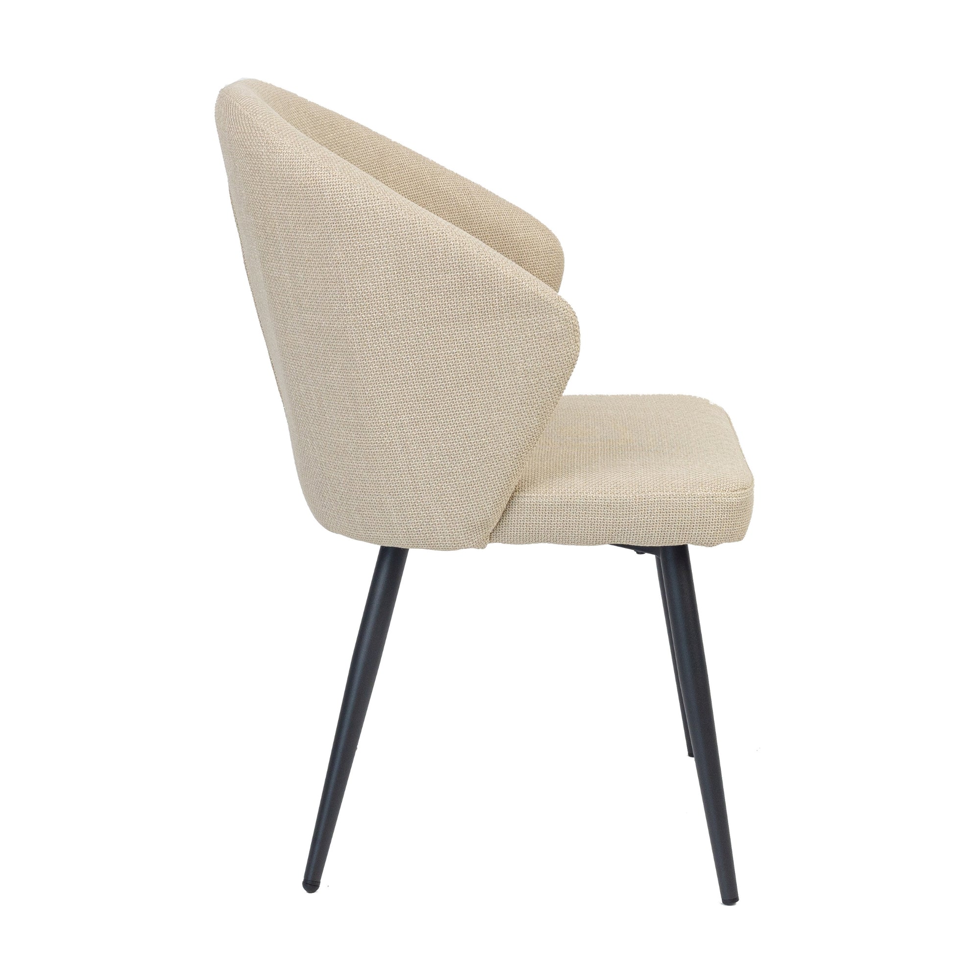 Graz 2pc Set Fabric Dining Chair Beige - Image 4