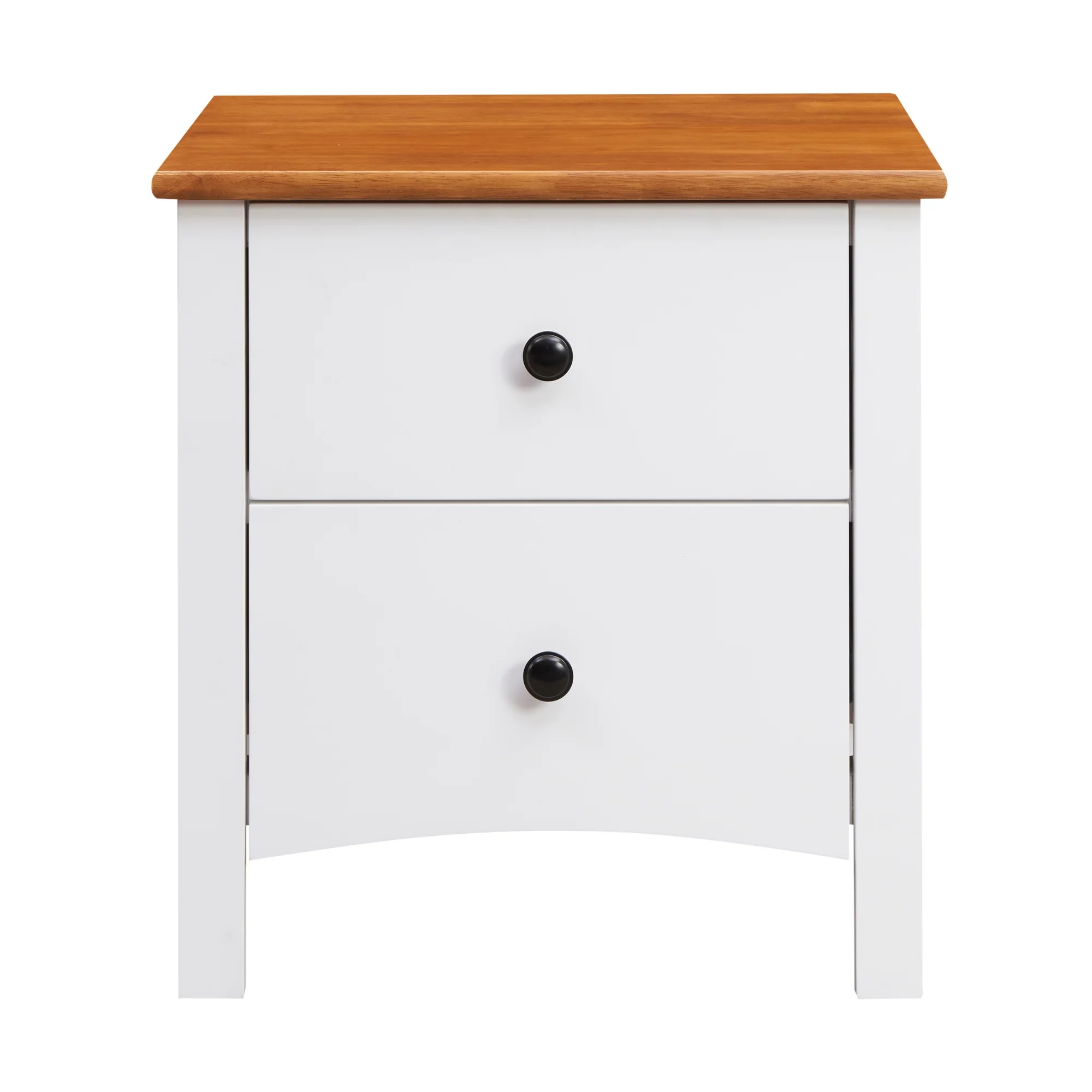 Harbourview 4pc Set Double Bedroom Suite Bed Frame Bedside Table Tallboy Brown White - Image 8