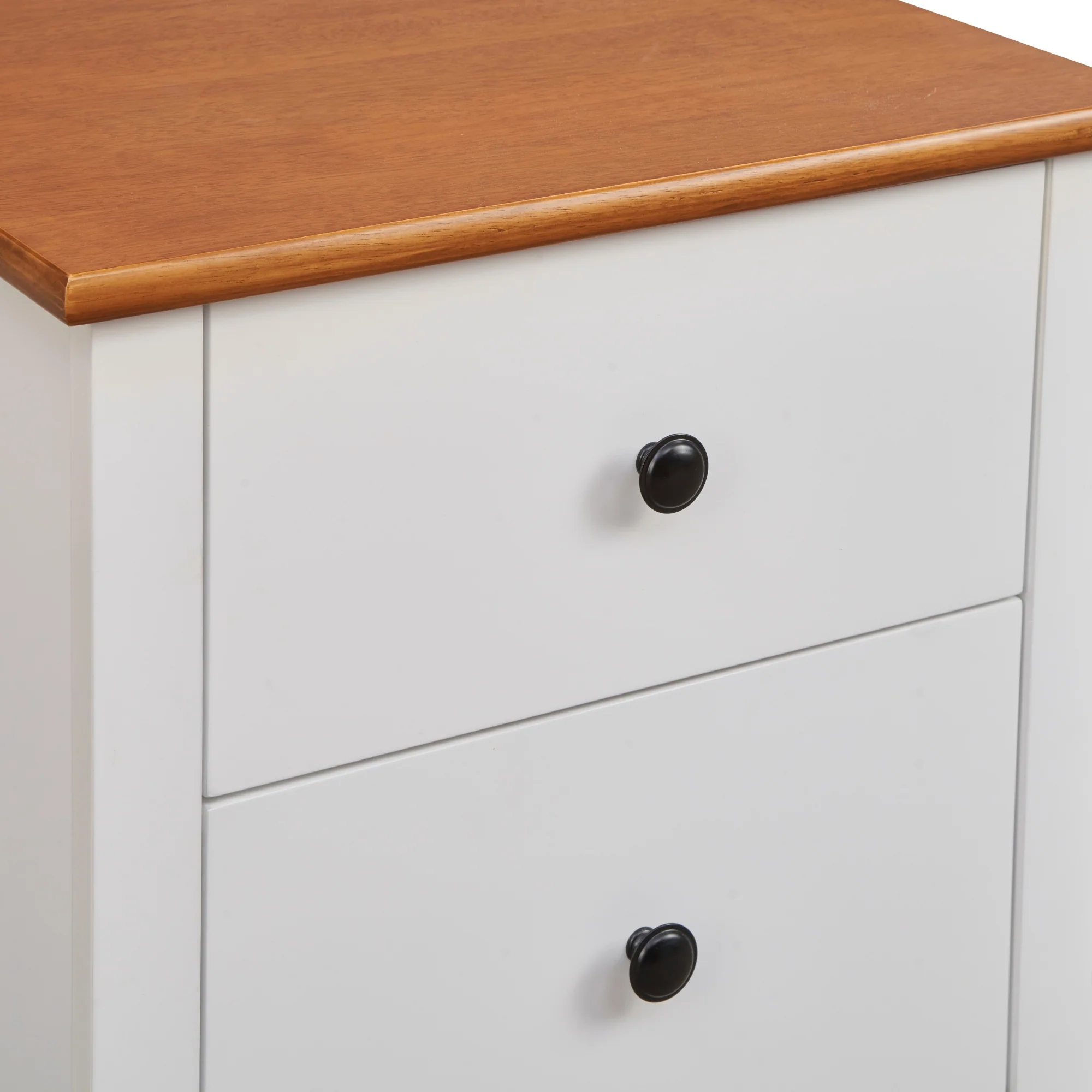 Harbourview Bedside Table Brown White - Image 7