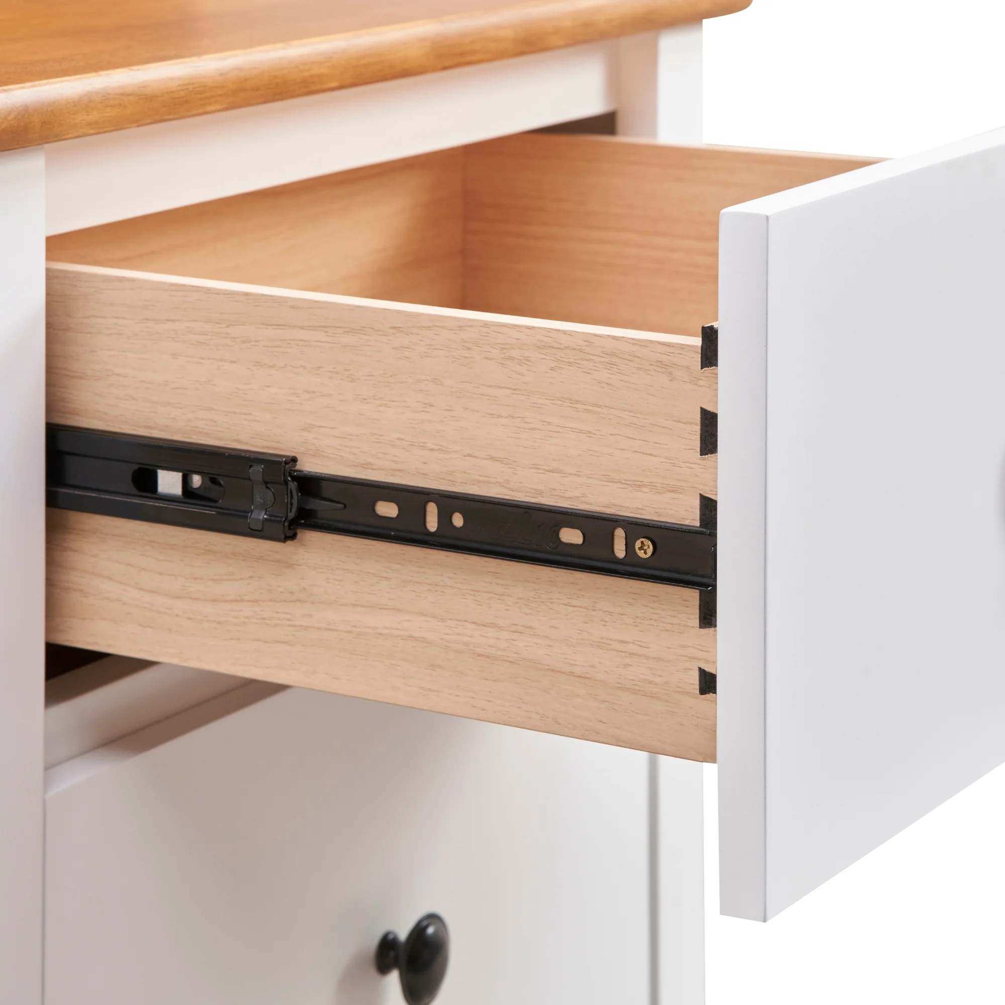 Harbourview Bedside Table Brown White - Image 8