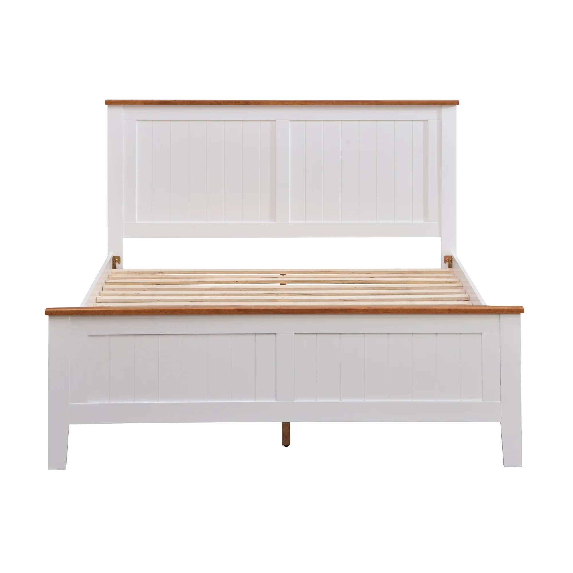 Harbourview Double Bed Frame Brown White - Image 2
