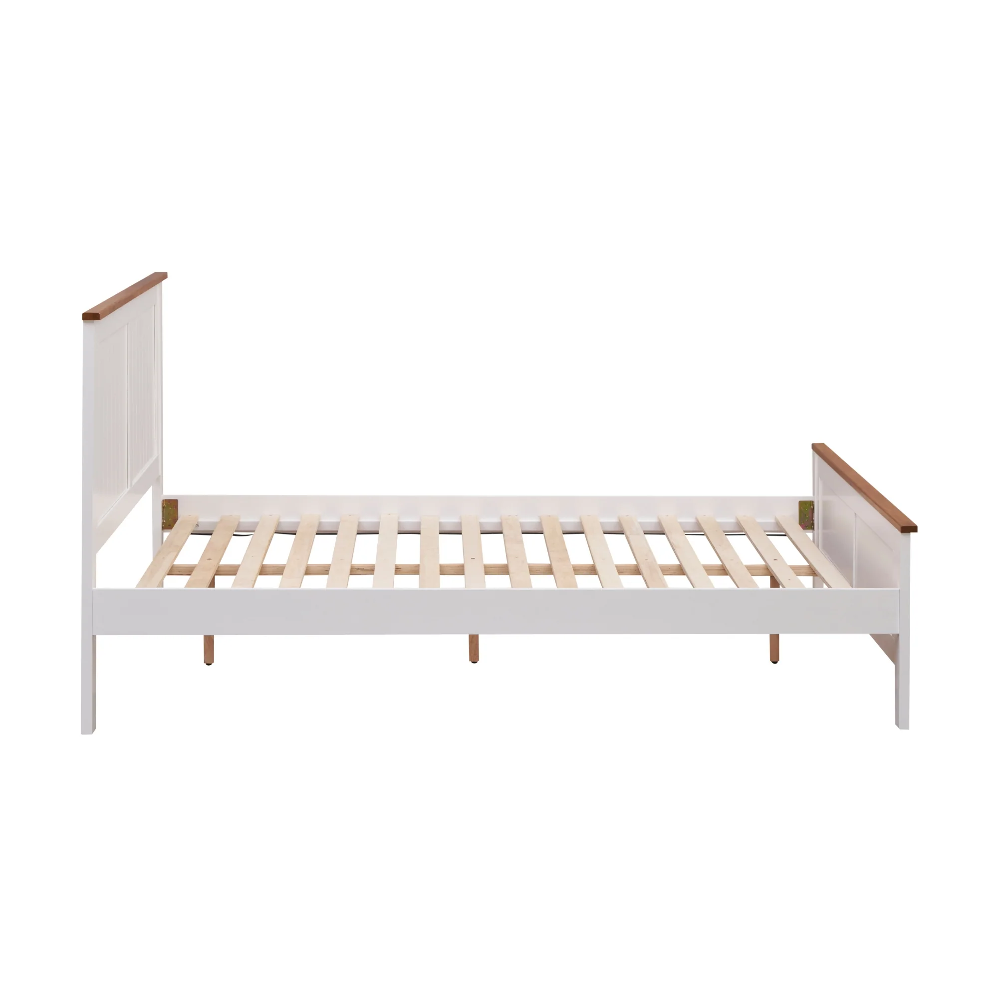 Harbourview Double Bed Frame Brown White - Image 4