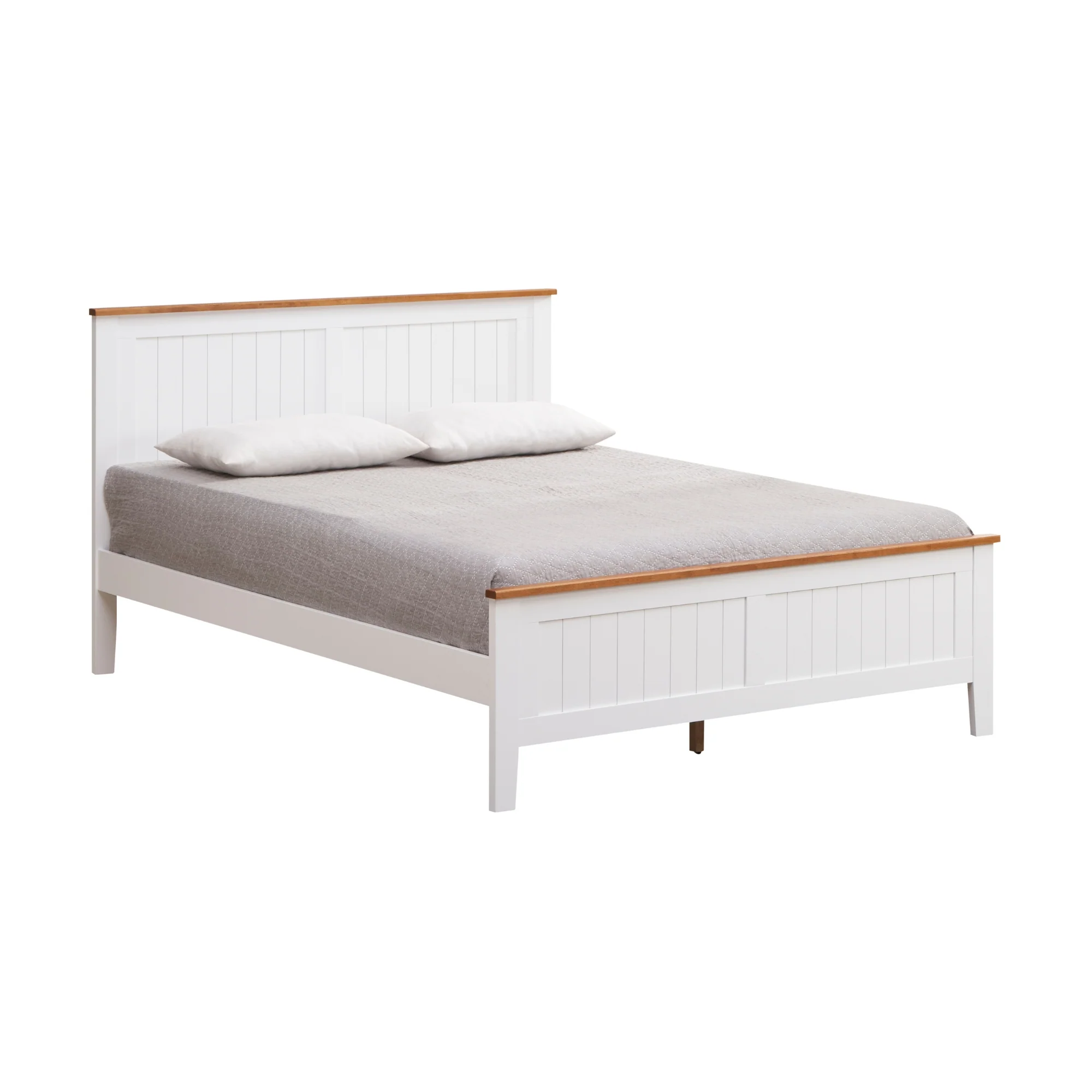 Harbourview Queen Bed Frame Brown White - Image 8
