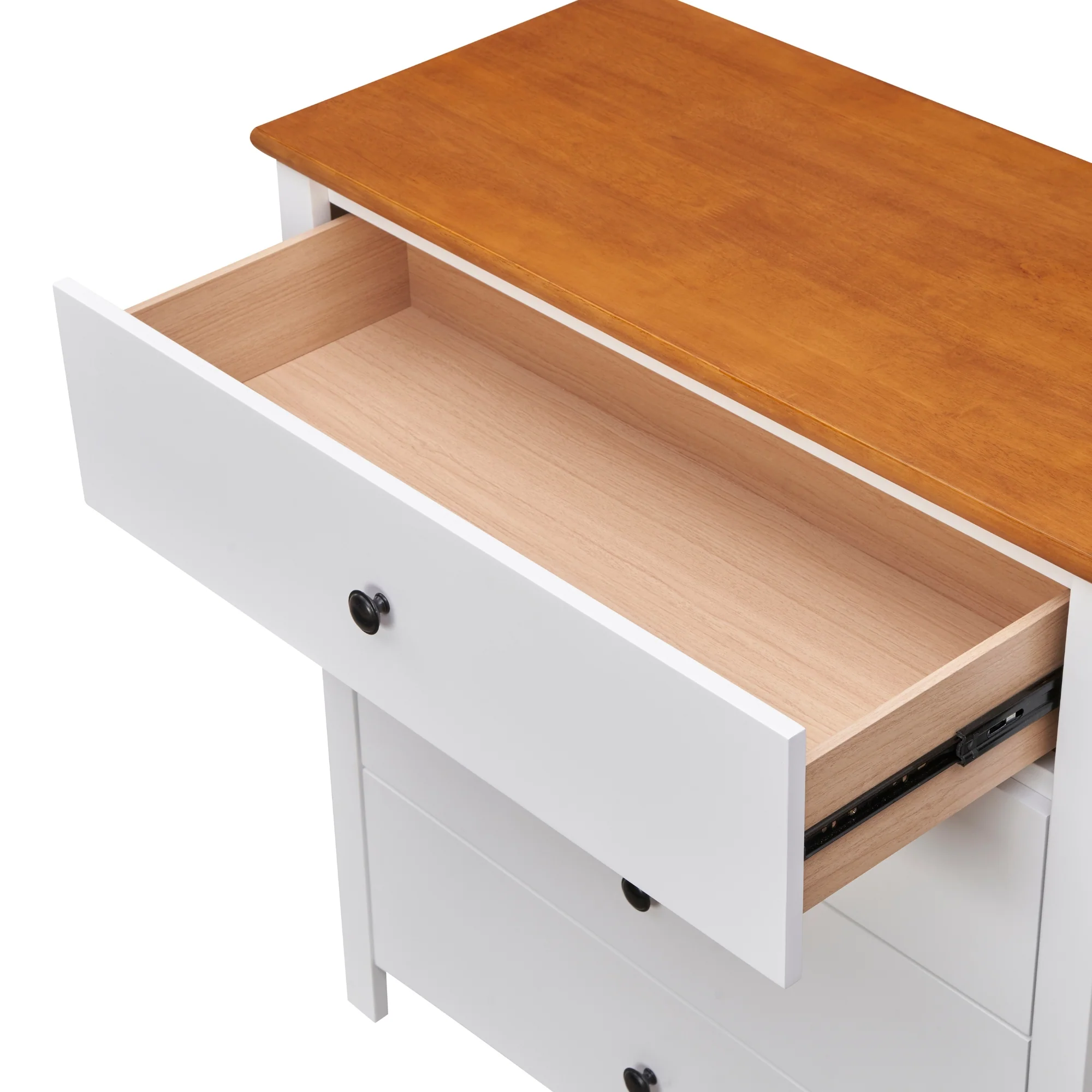 Harbourview Tallboy Table Brown White - Image 7