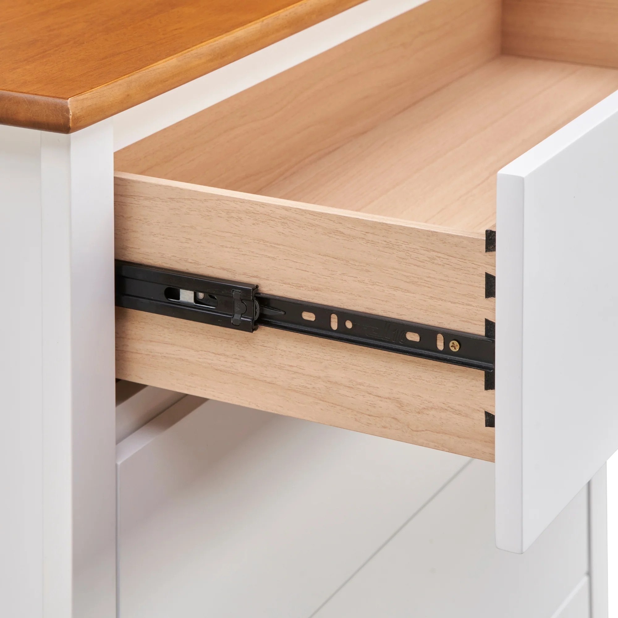 Harbourview Tallboy Table Brown White - Image 8
