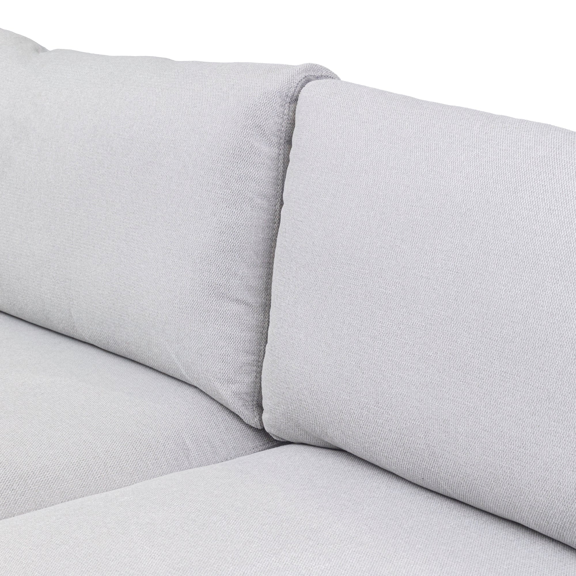 Harry 2 Seater Fabric Sofa Light Grey - Image 4